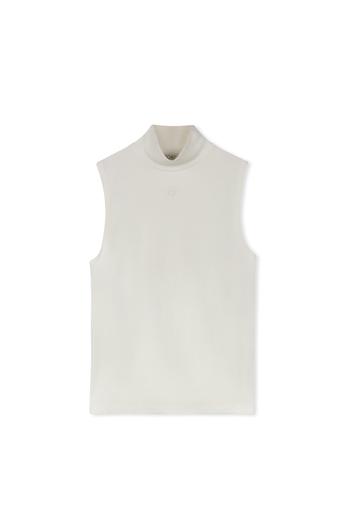 Point Jersey Rib Sleeveless Turtleneck