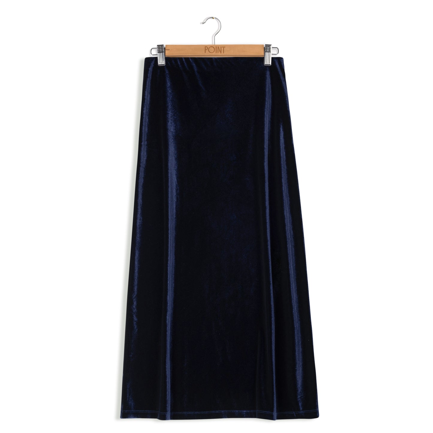 point velvet maxi skirt