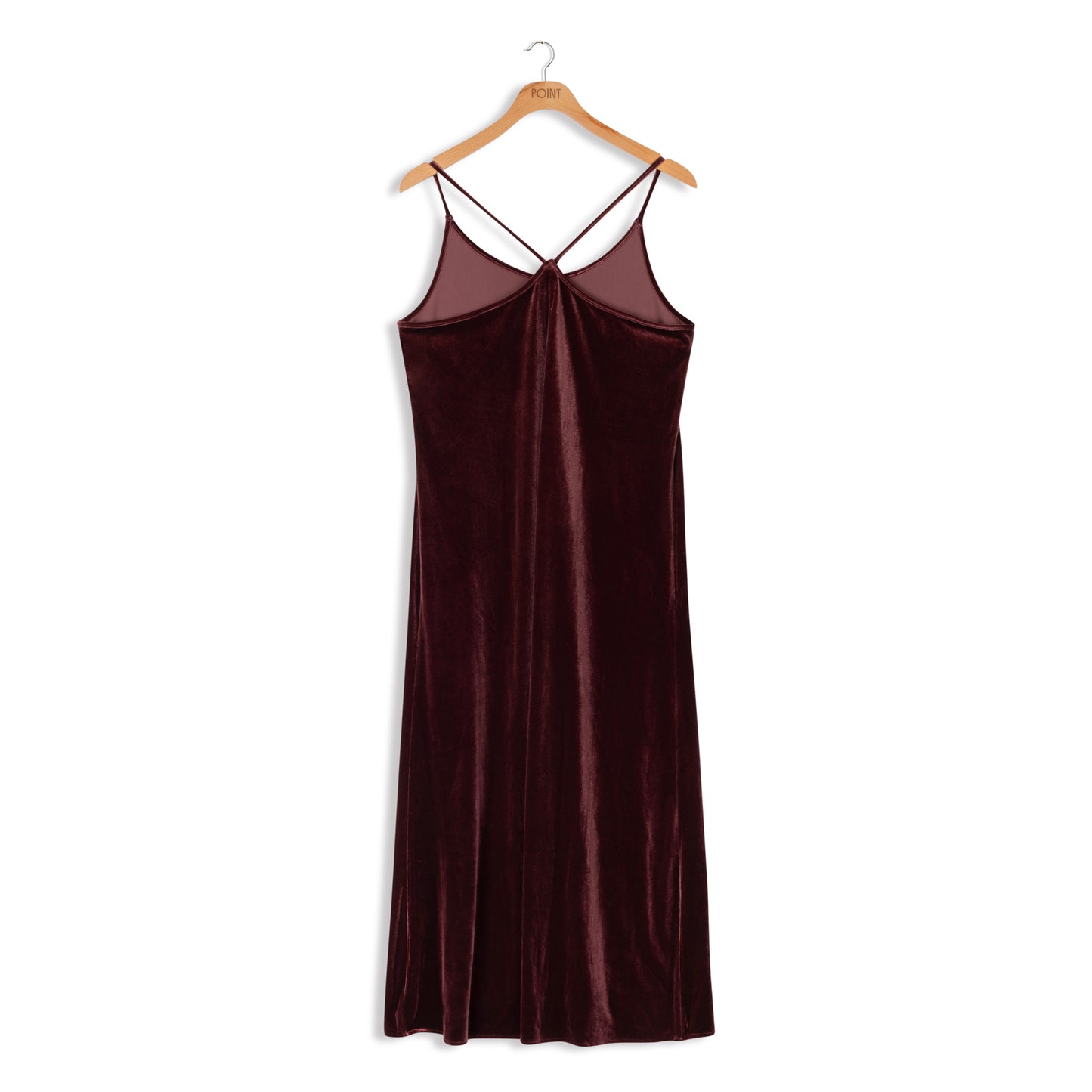 Point hi low slip dress
