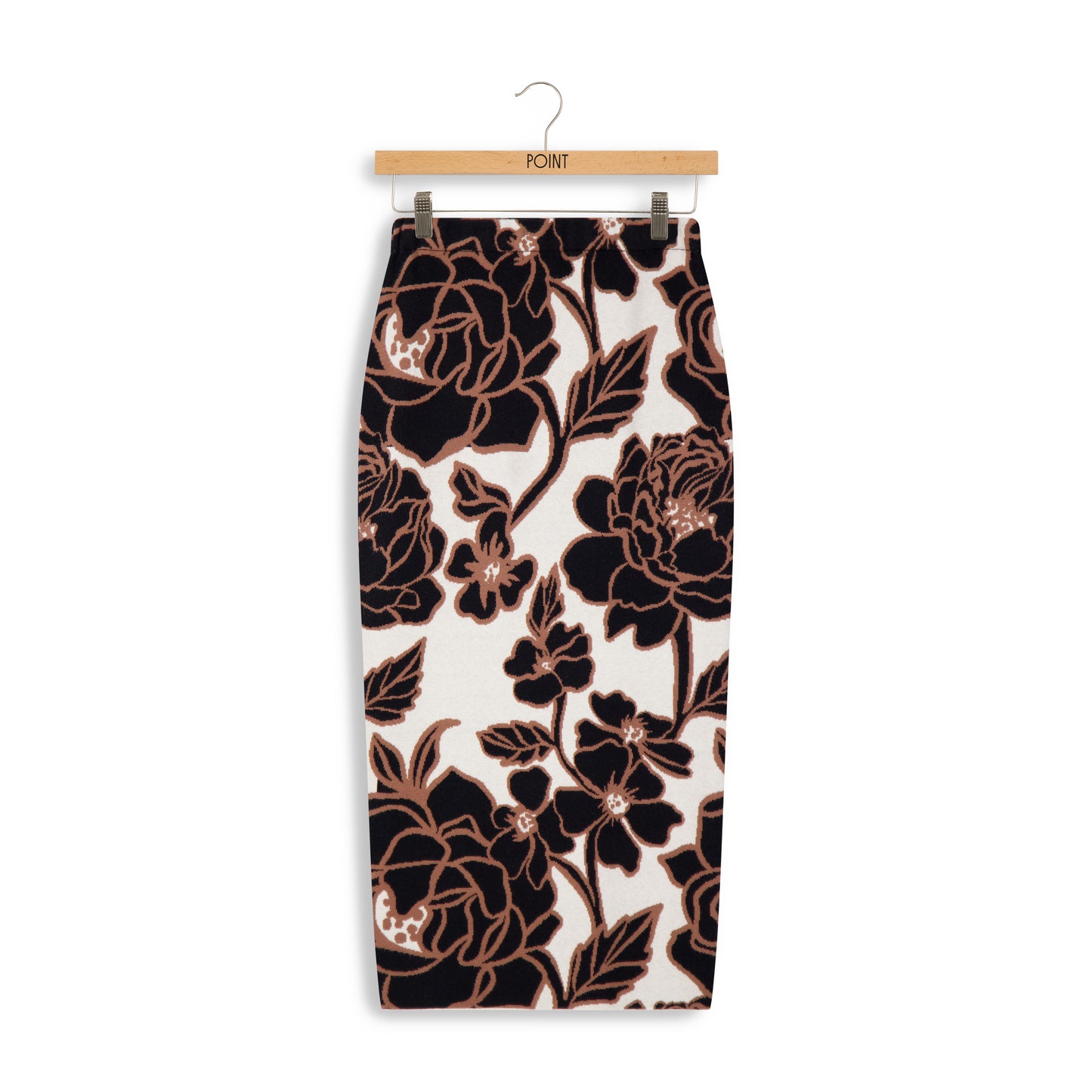 Point jacquard straight skirt