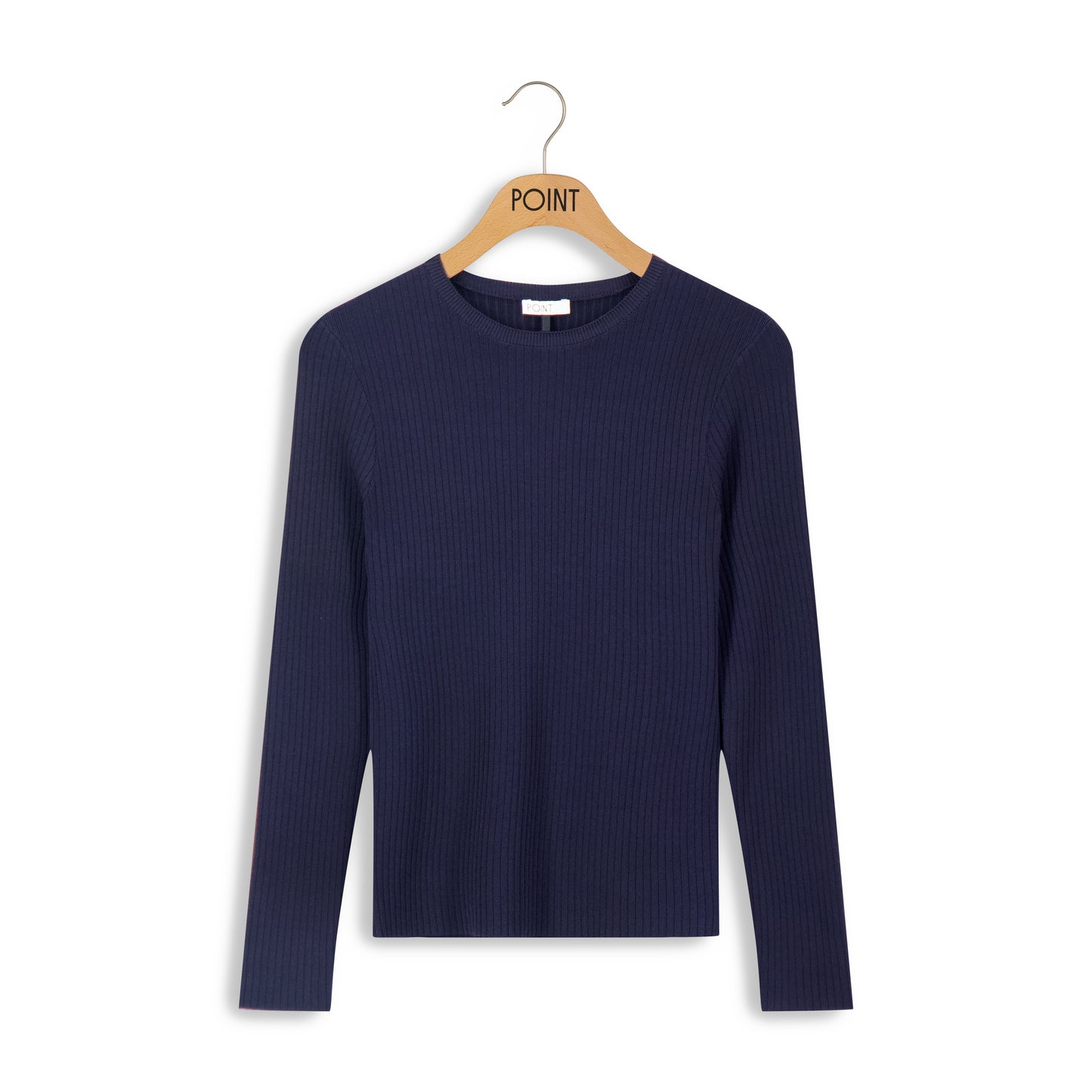 Point luxe ribbed crewneck