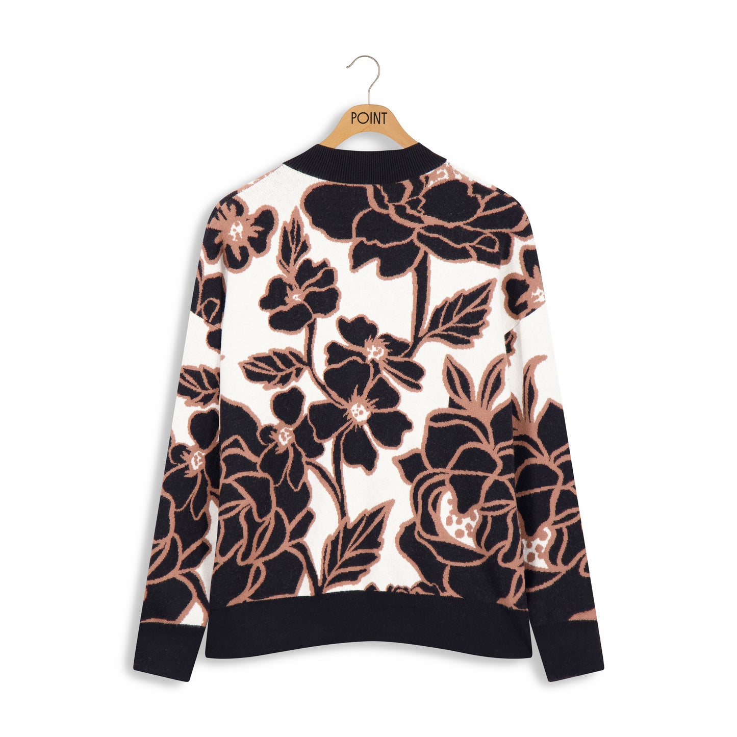 Point jacquard cardi