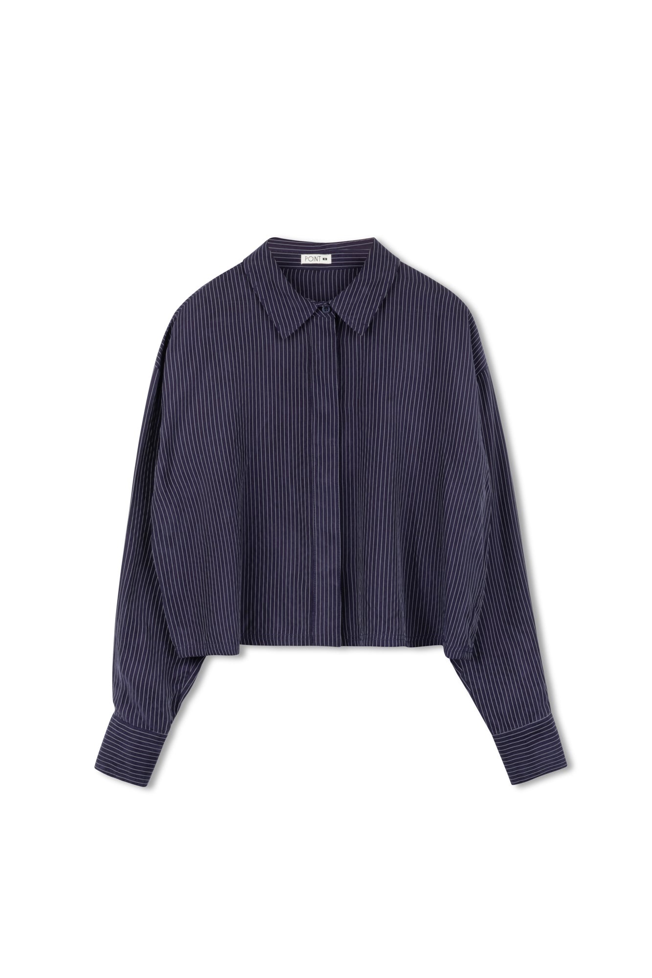 Point Cropped Button Up
