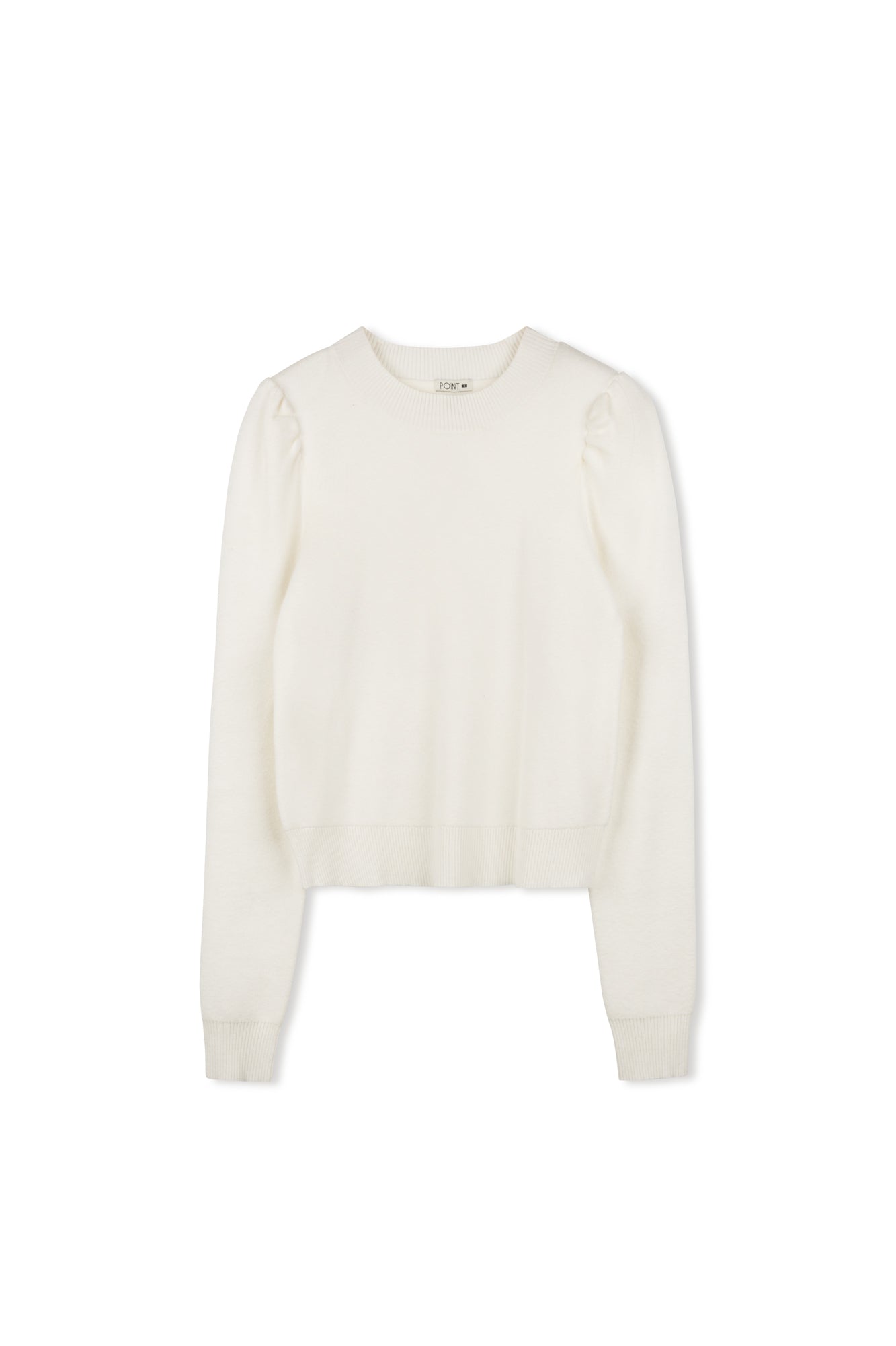 Point Puff Sleeve Jacquard Sweater