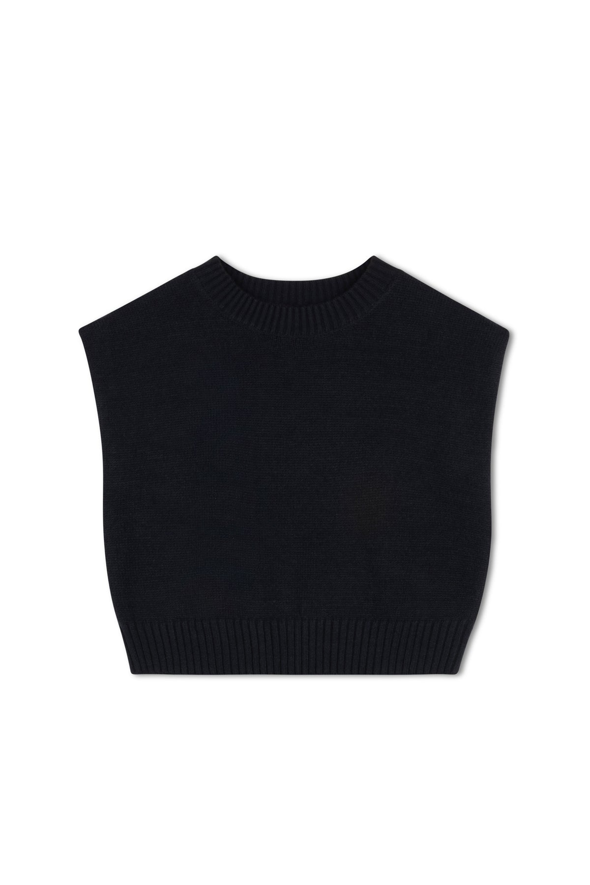 point chunky knit vest