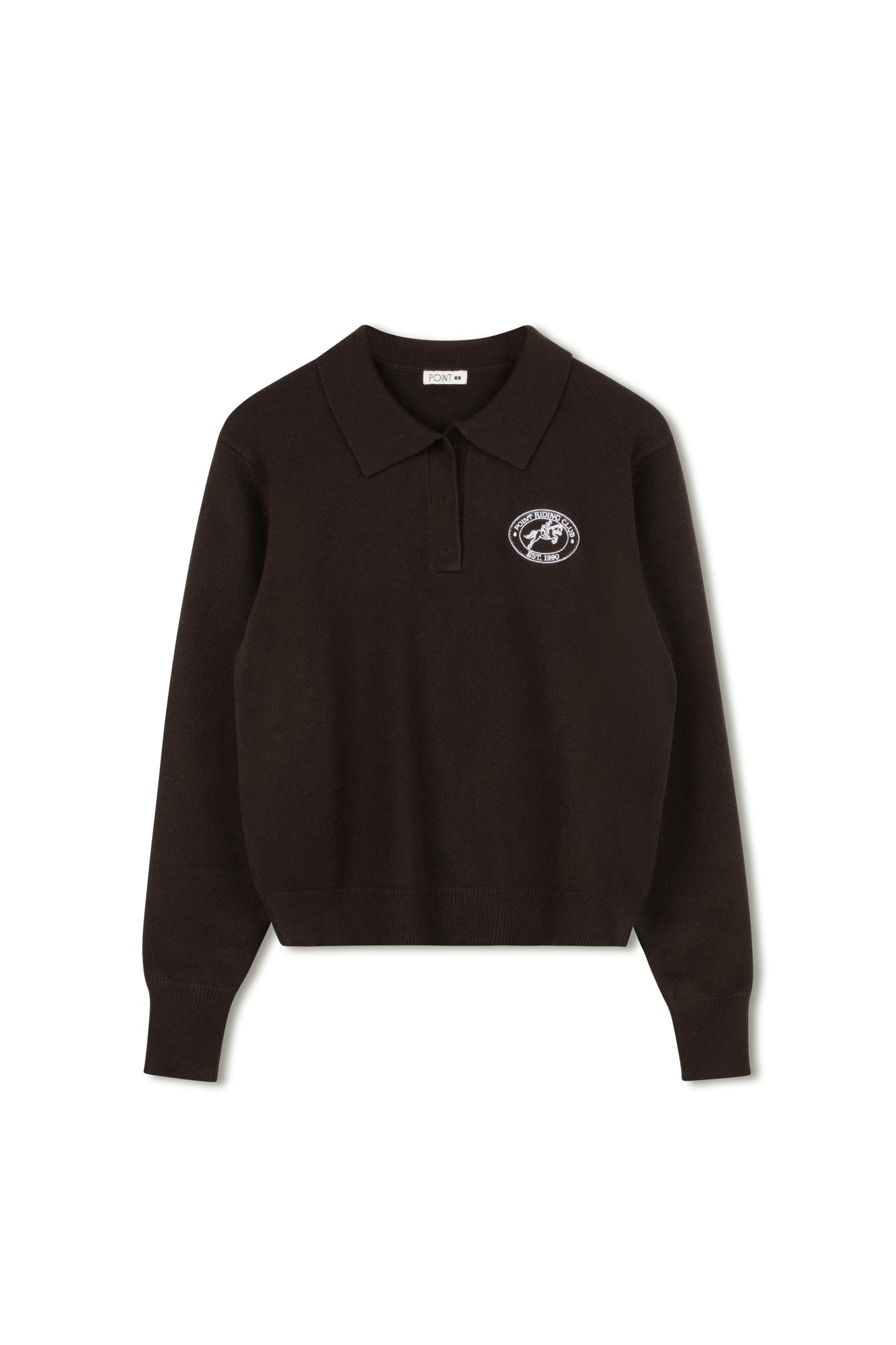 point fine knit polo