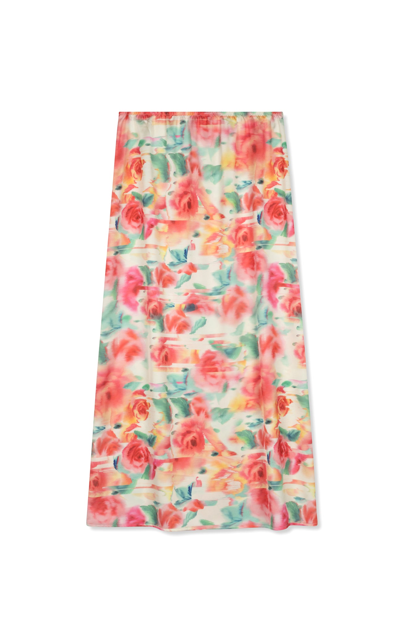 Point Satin A-Line Skirt