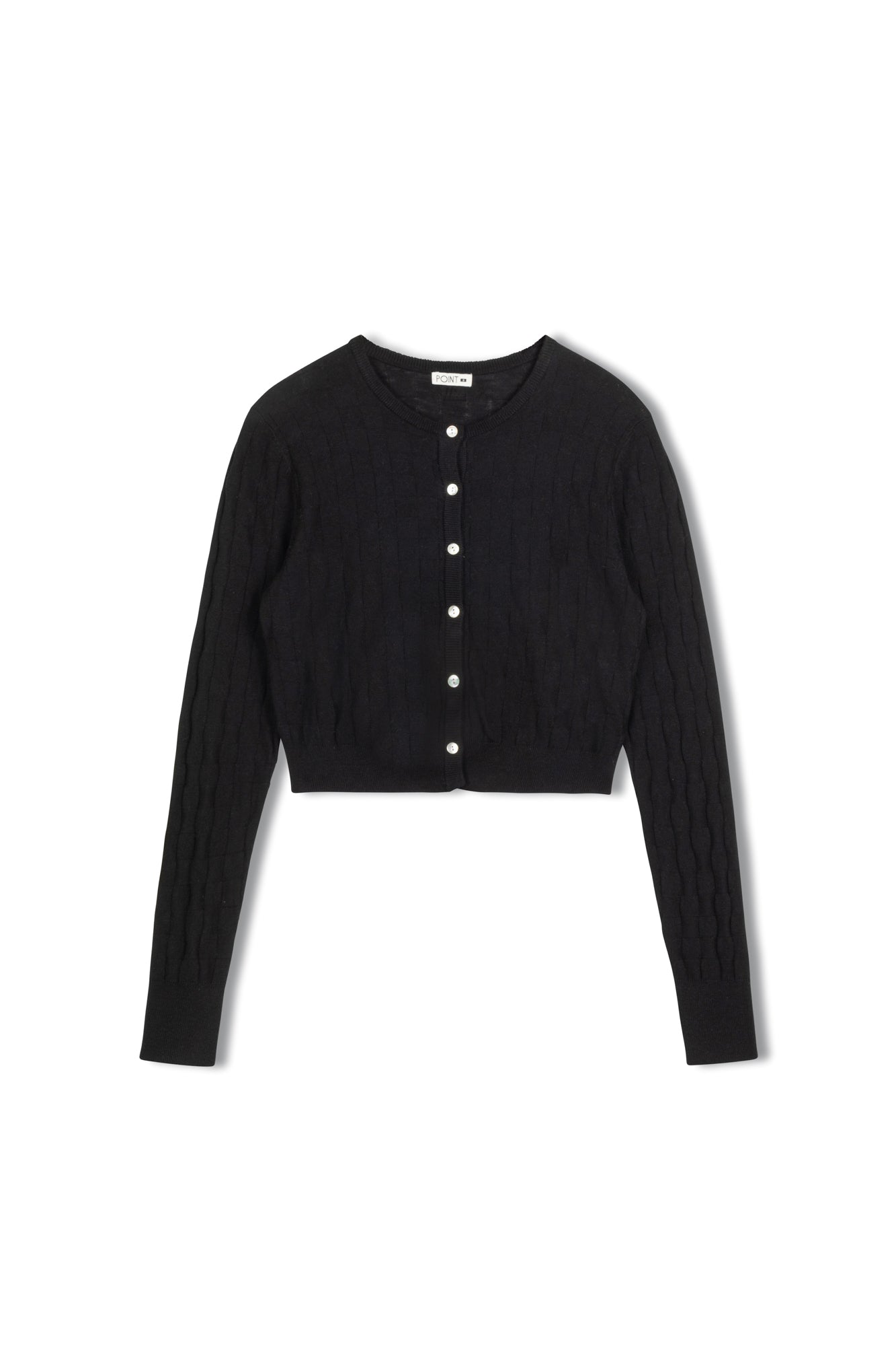 Point Checker Knit Cardi