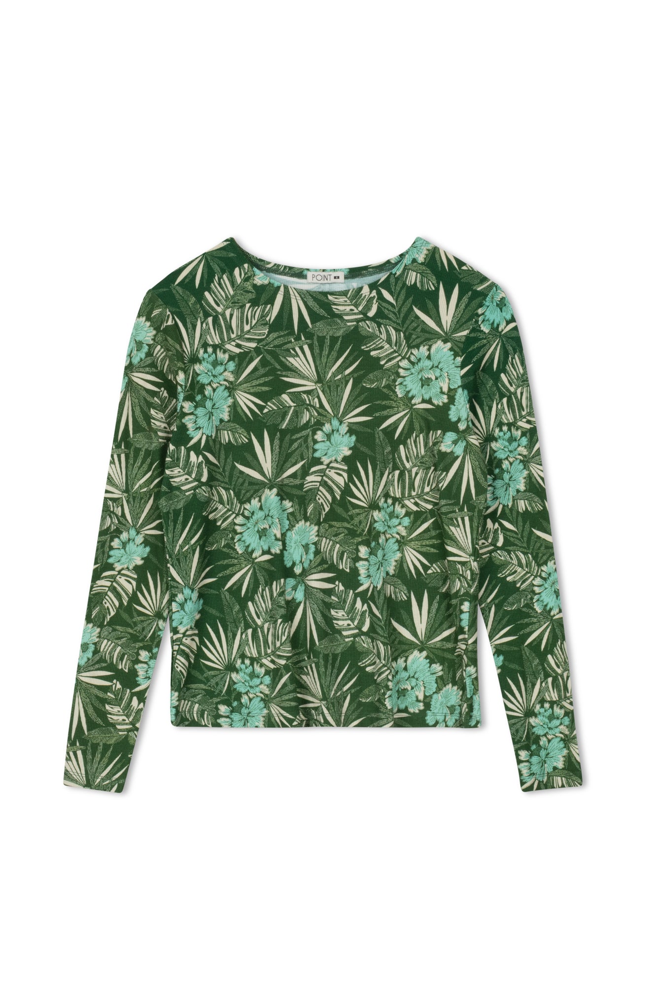 POINT PRINTED JERSEY CREW