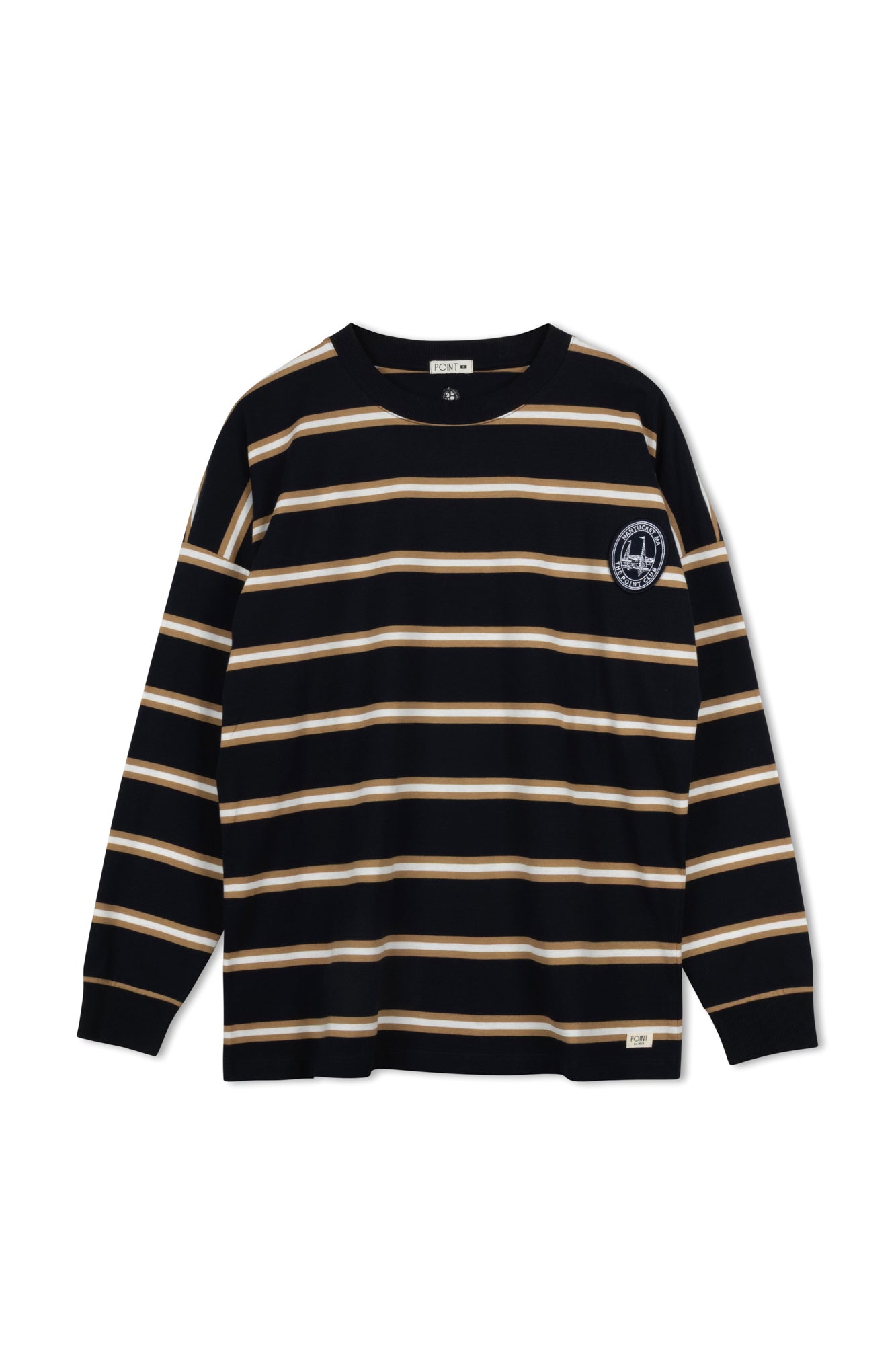 POINT STRIPE BOYFRIEND TEE