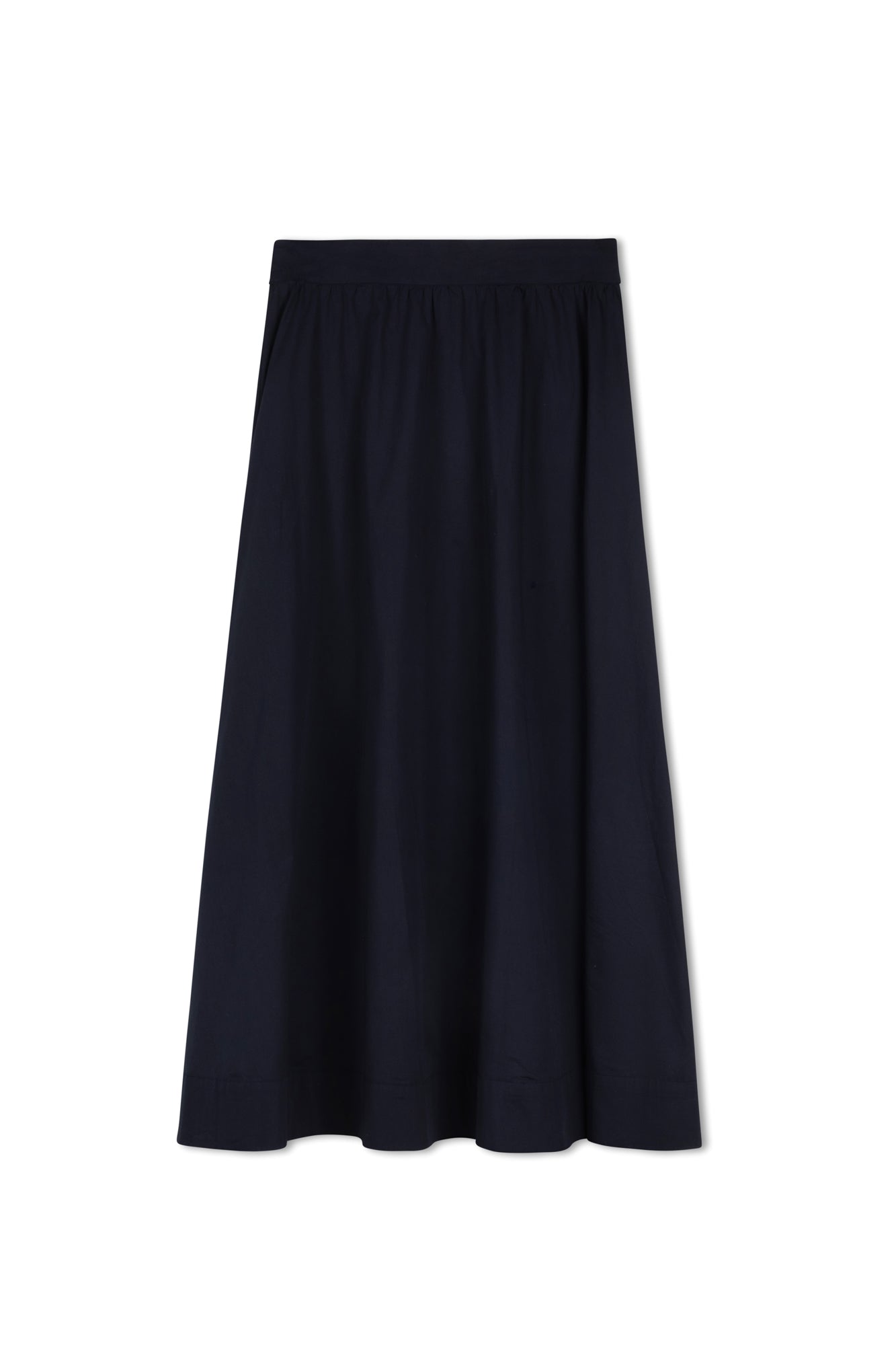 POINT POPLIN MAXI SKIRT