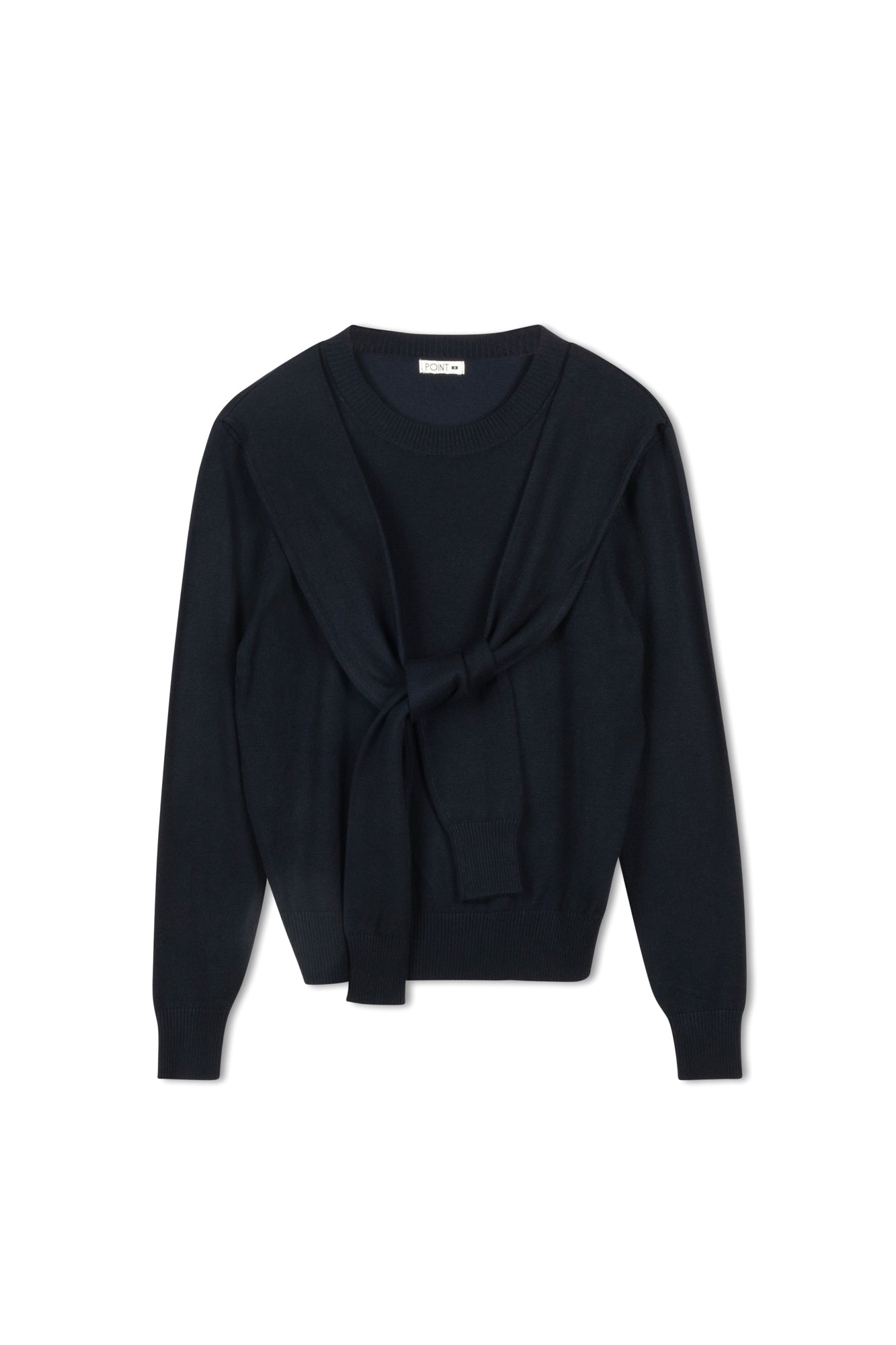 POINT SHOULDER WRAP SWEATER
