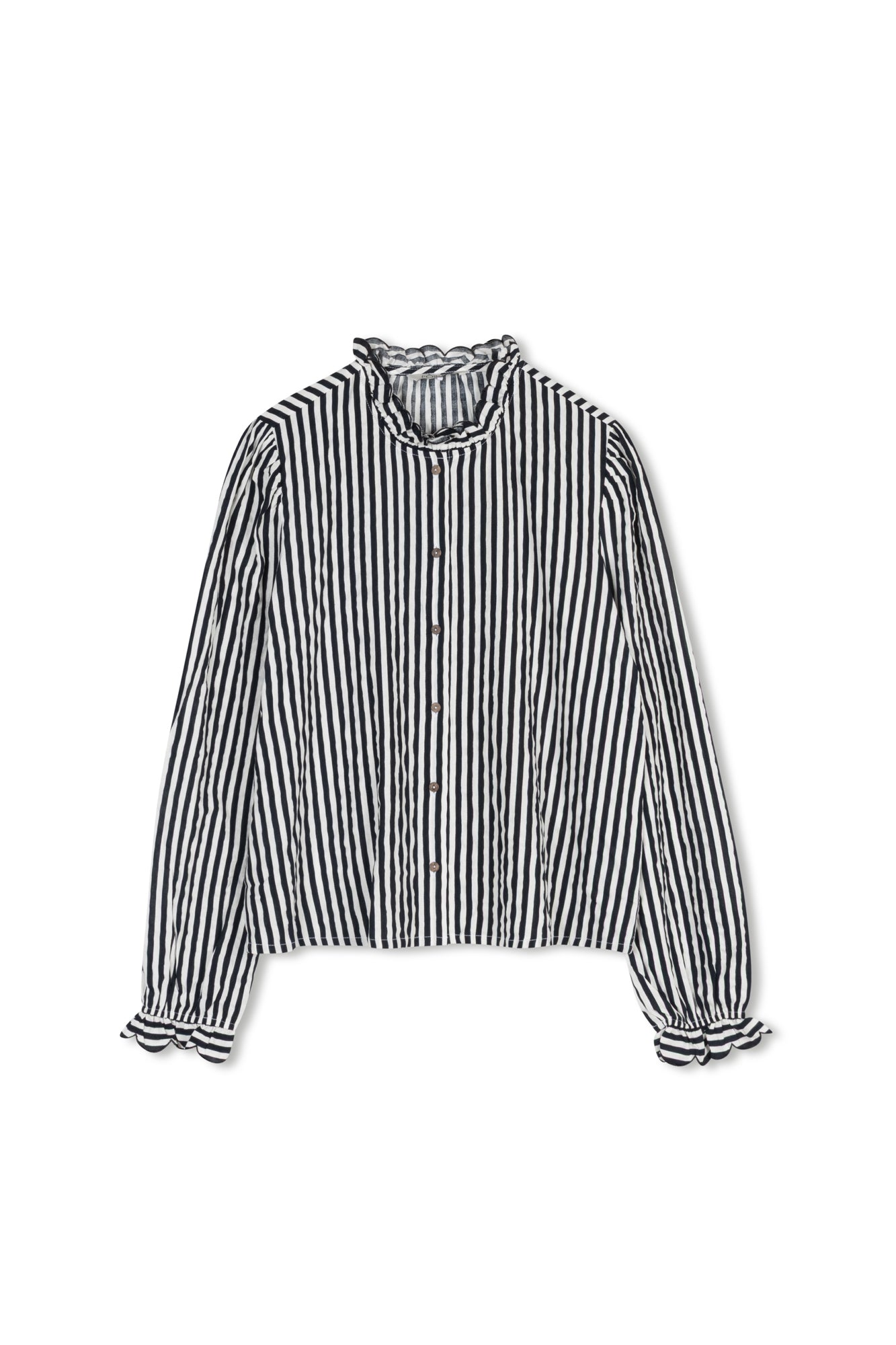 POINT RUFFLE BLOUSE