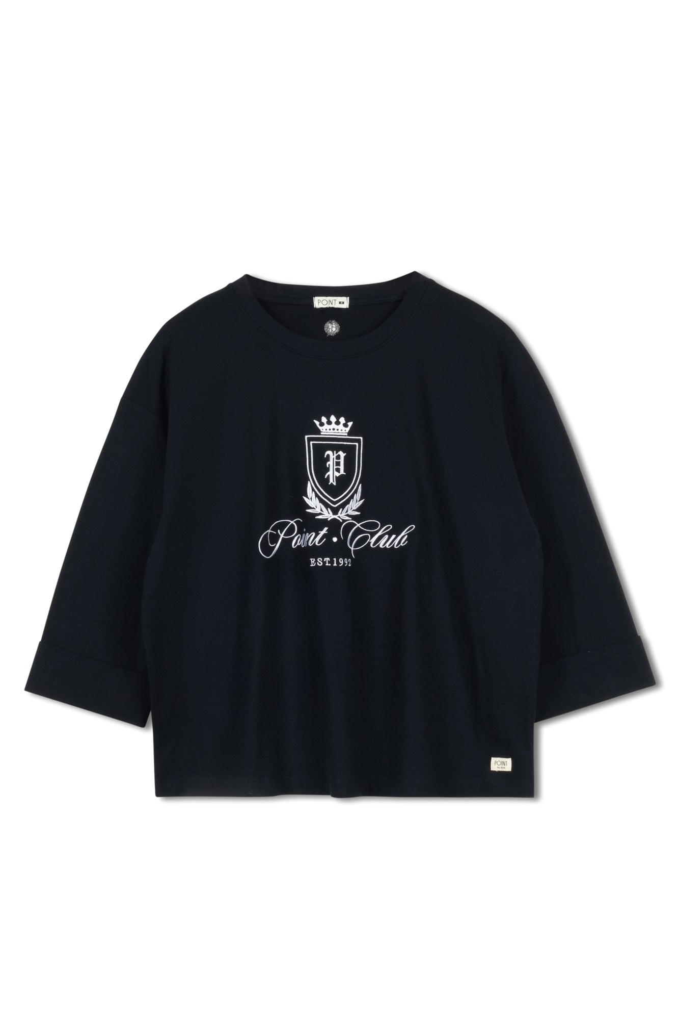 POINT GRAPHIC ROLL CUFF TEE