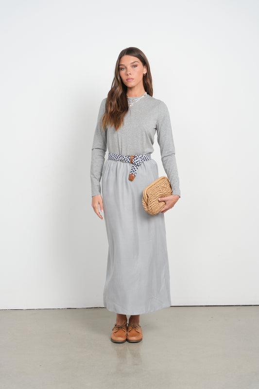 POINT BRUSHED A-LINE SKIRT