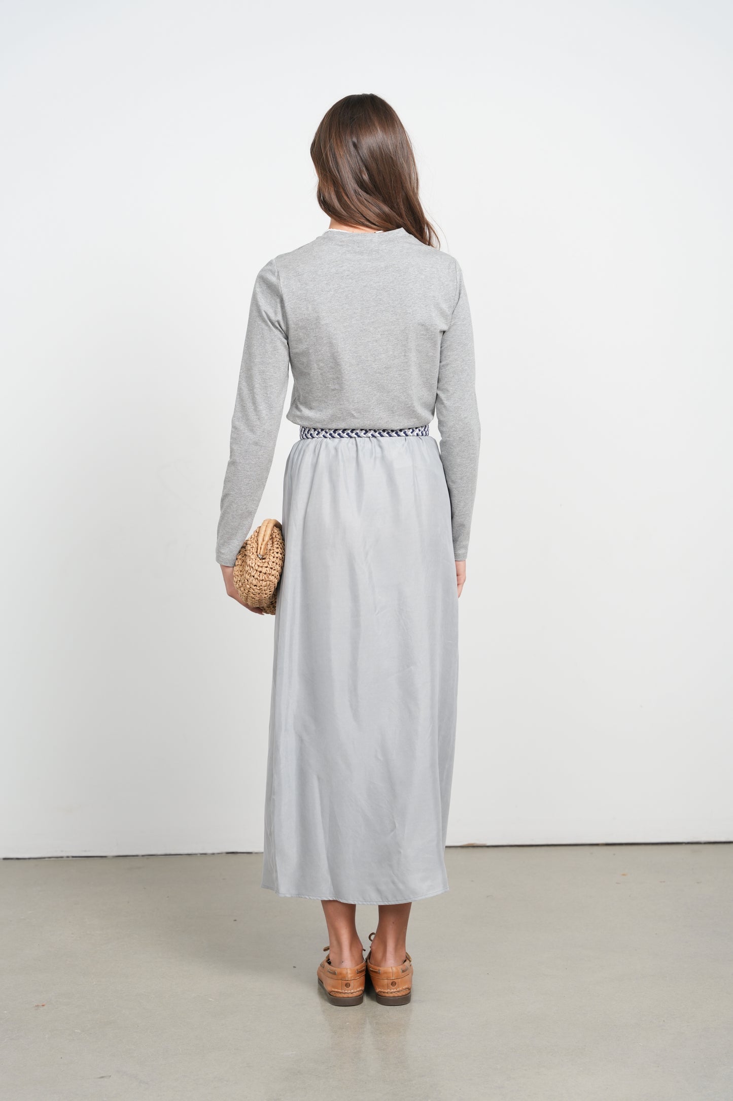 POINT BRUSHED A-LINE SKIRT