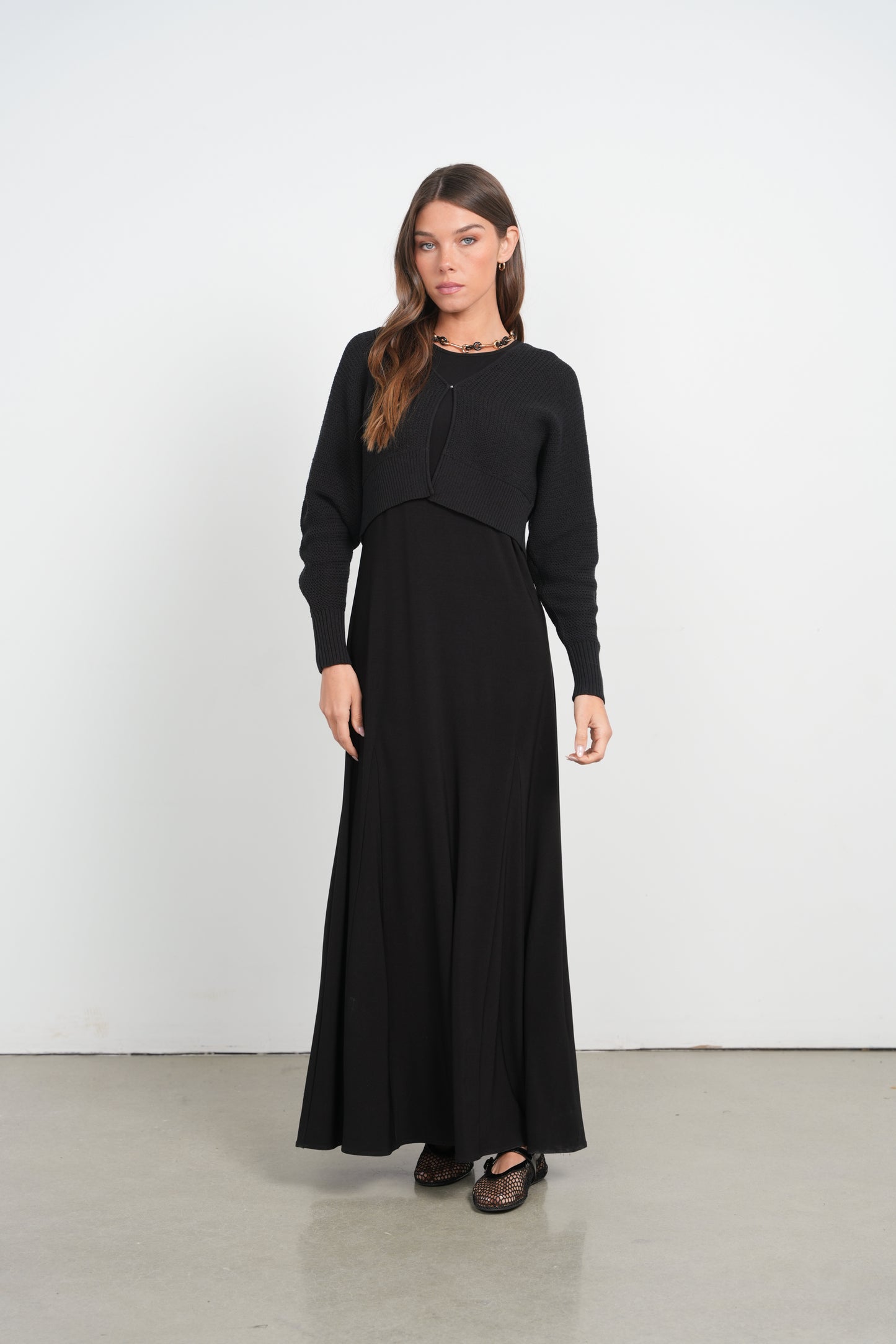 POINT A-LINE GORE DRESS