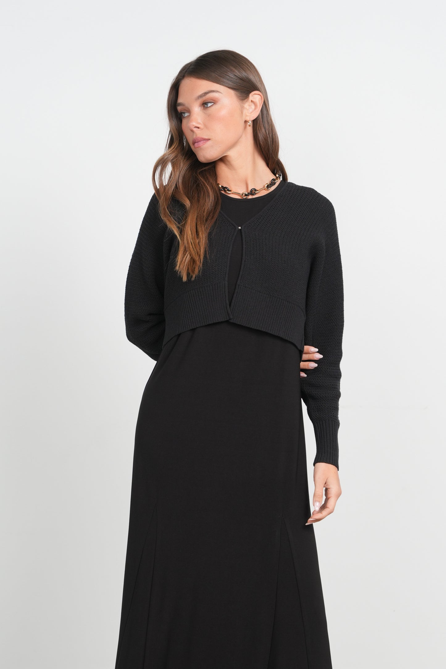 POINT TEXTURED KNIT BOLERO