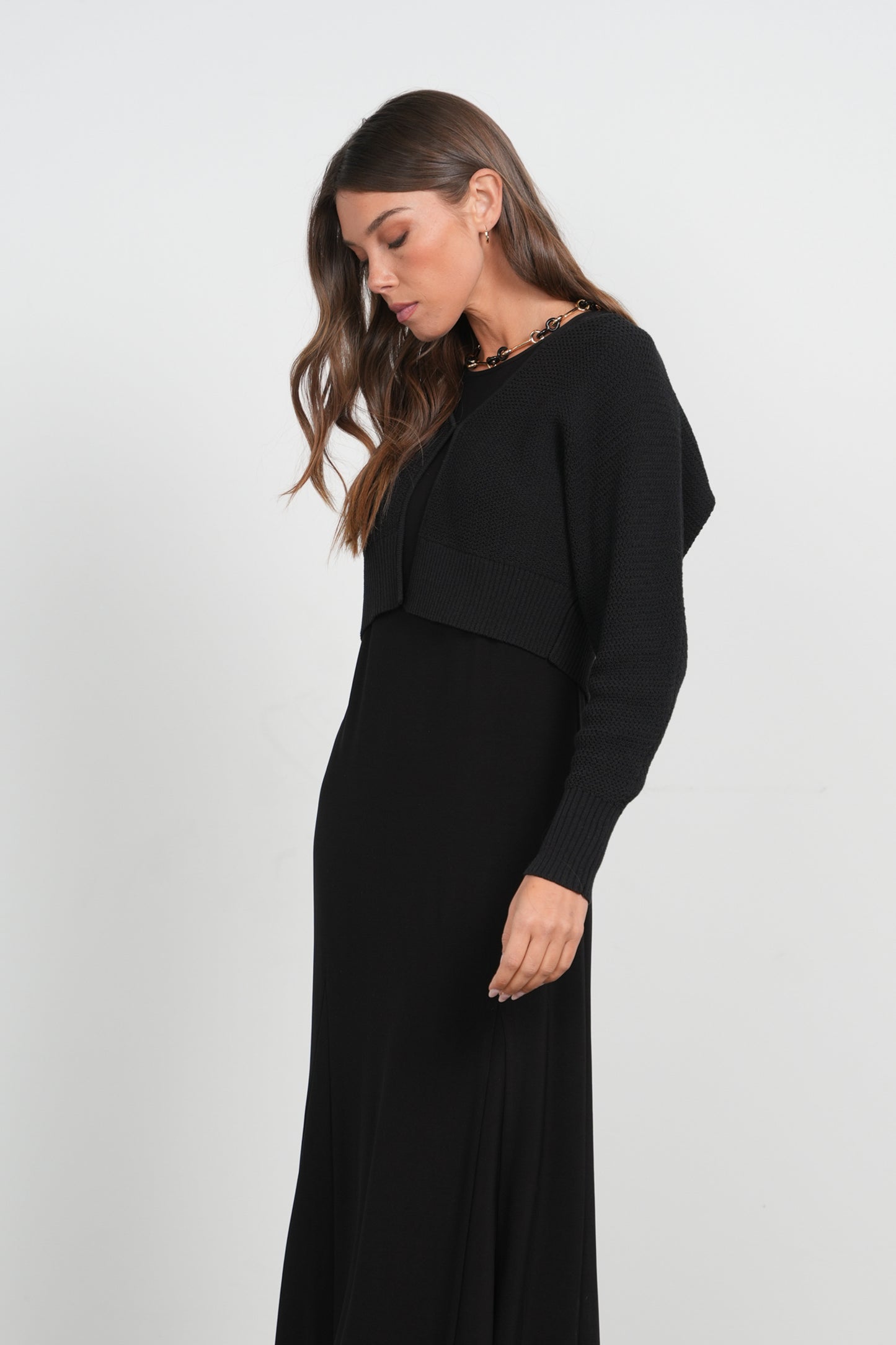 POINT TEXTURED KNIT BOLERO