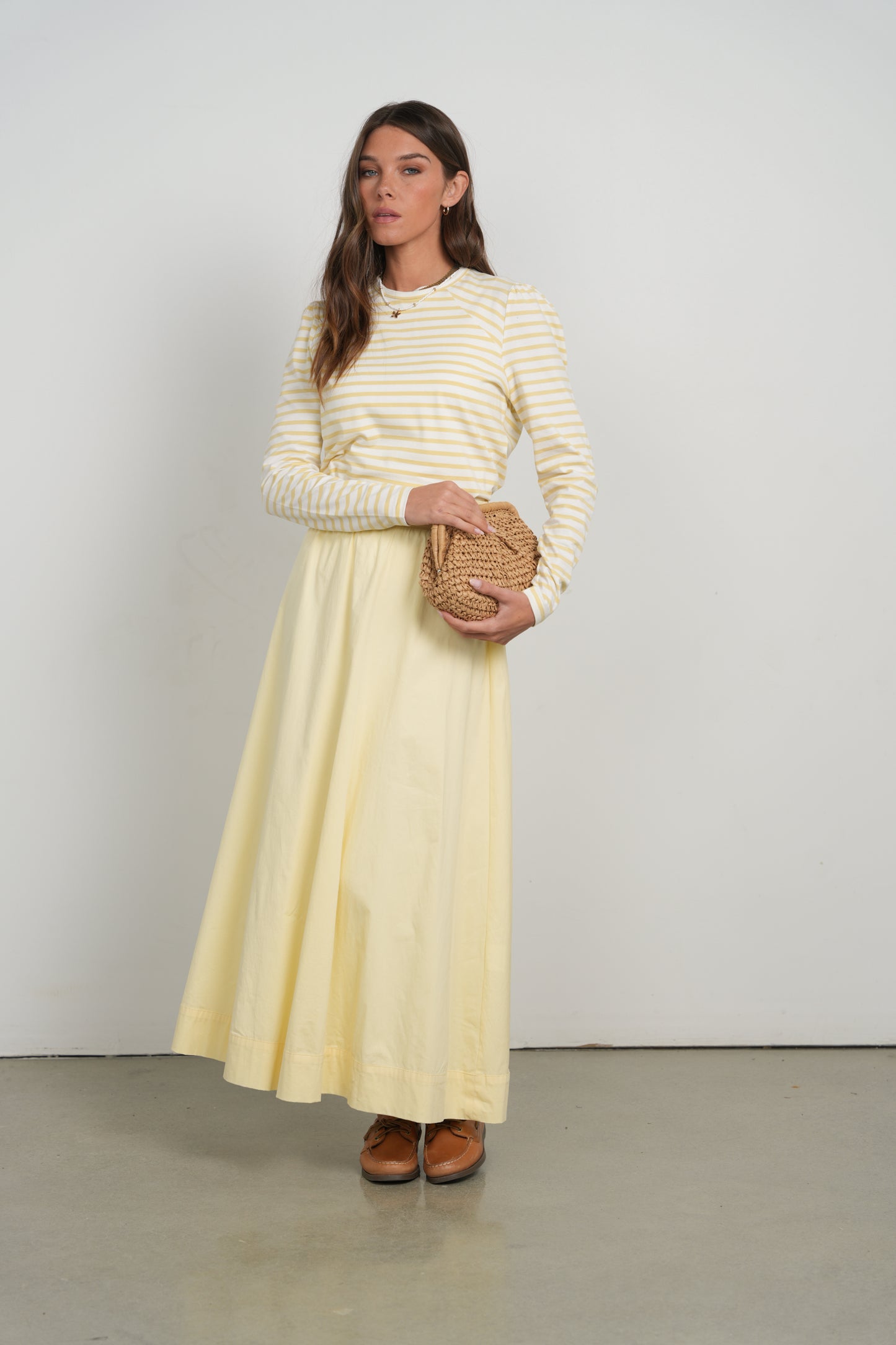 Point Puff Sleeve Crew Tee