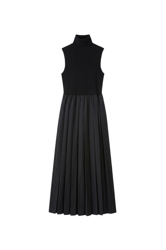 point sleeveless twofer dress