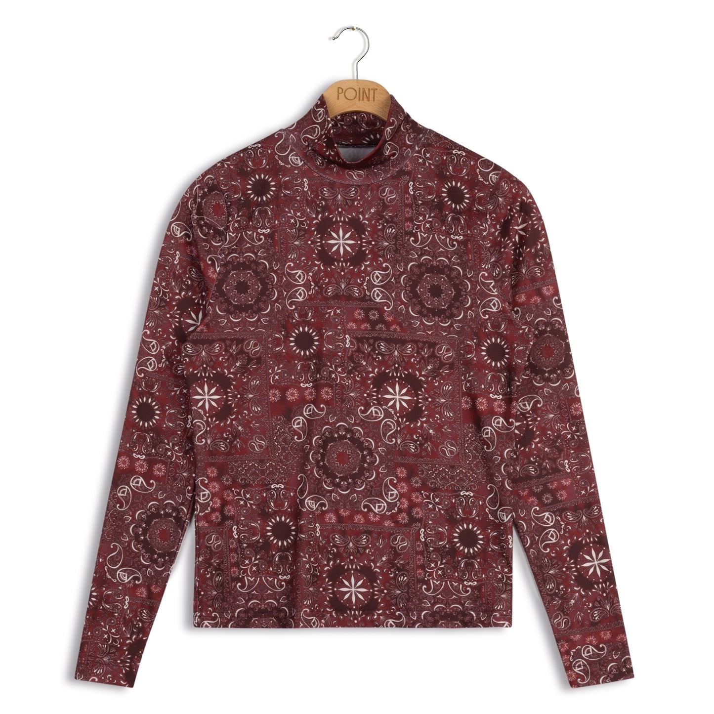 Pretty Green Slim Bandana Print Shirt In Burgundy in Red for Men