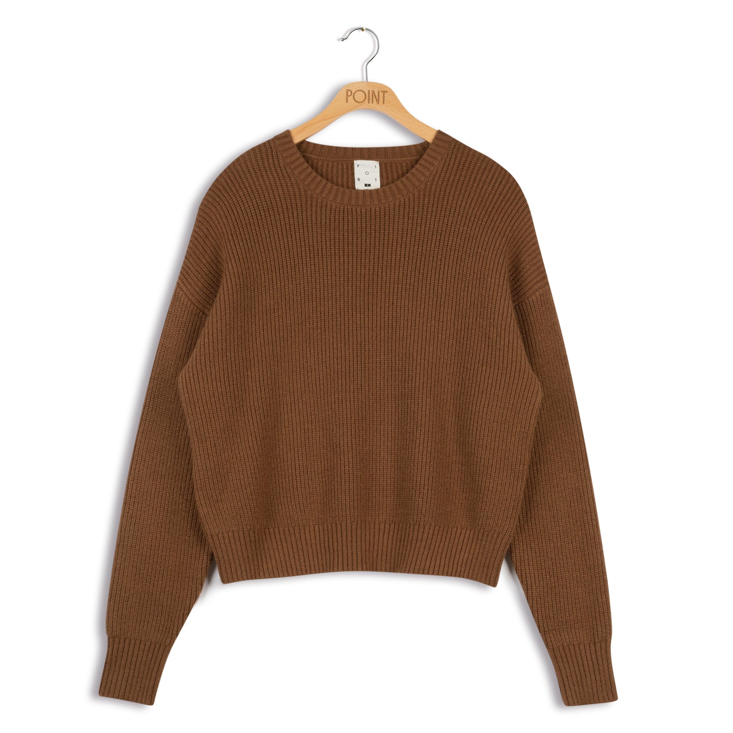 point chunky crew sweater