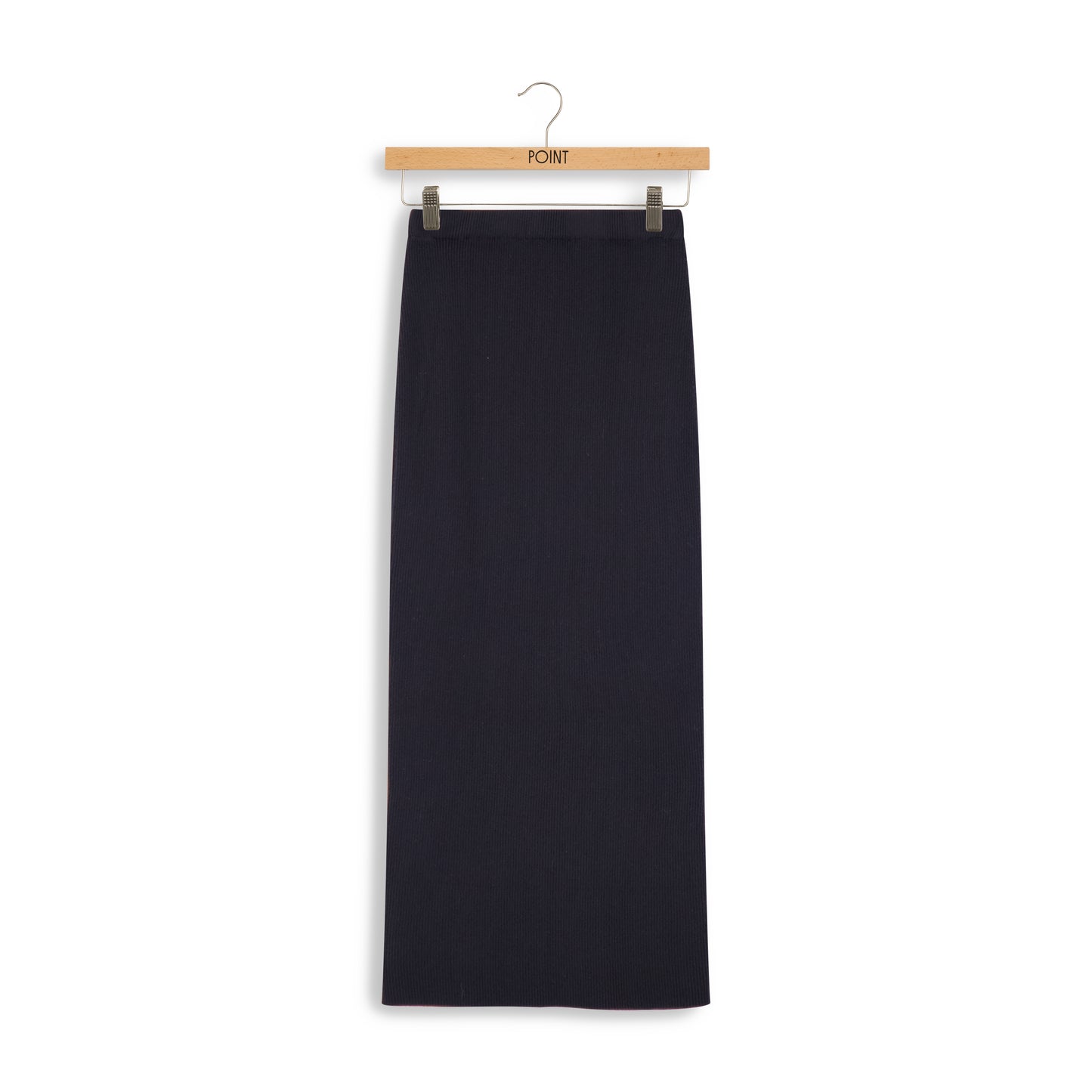 point straight rib skirt