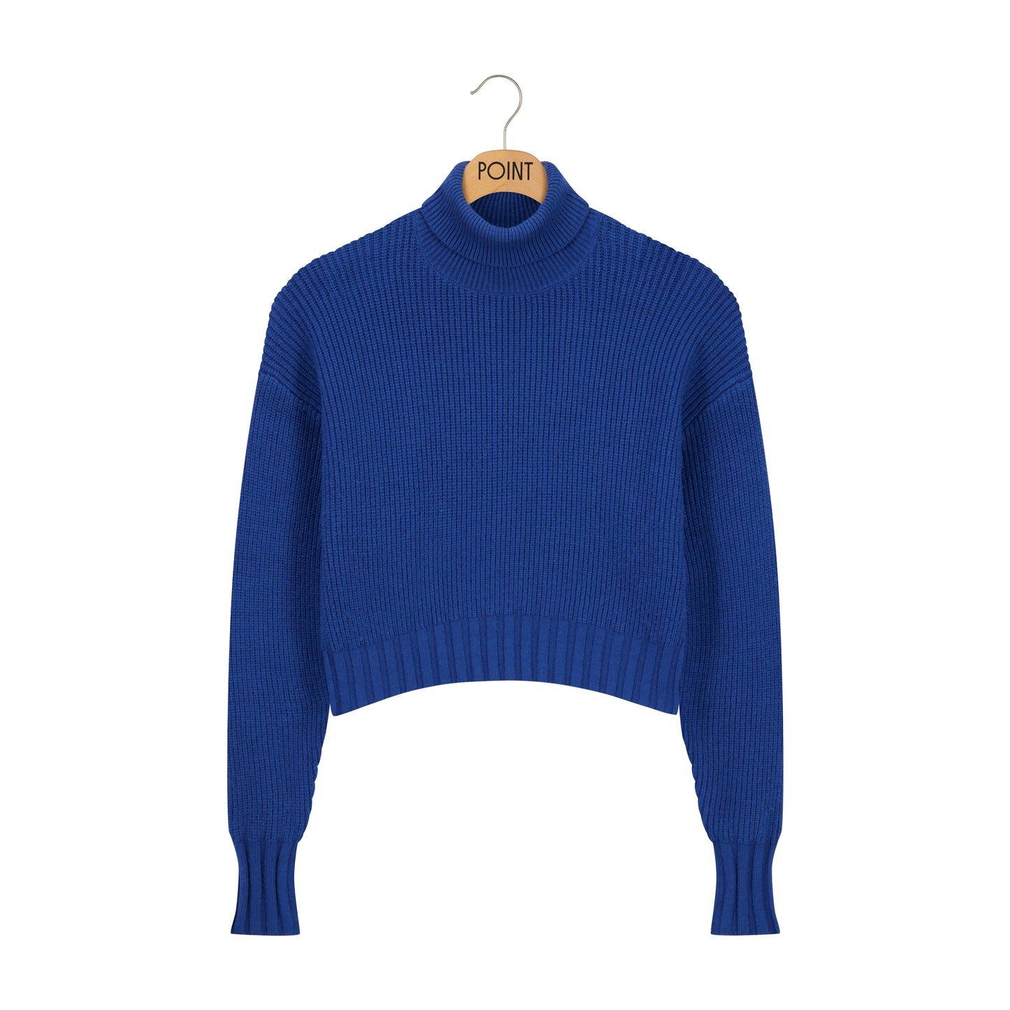 point crop turtleneck pullover