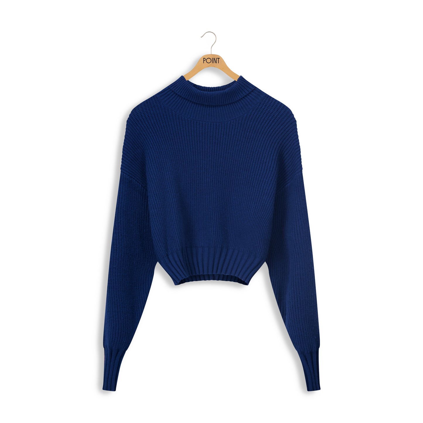 point crop turtleneck pullover