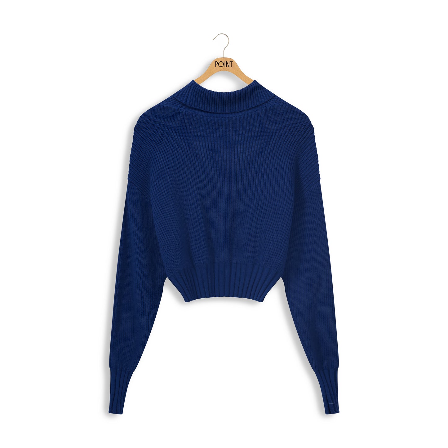 point crop turtleneck pullover