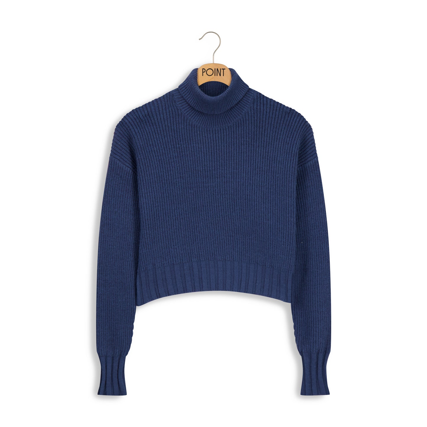 point crop turtleneck pullover