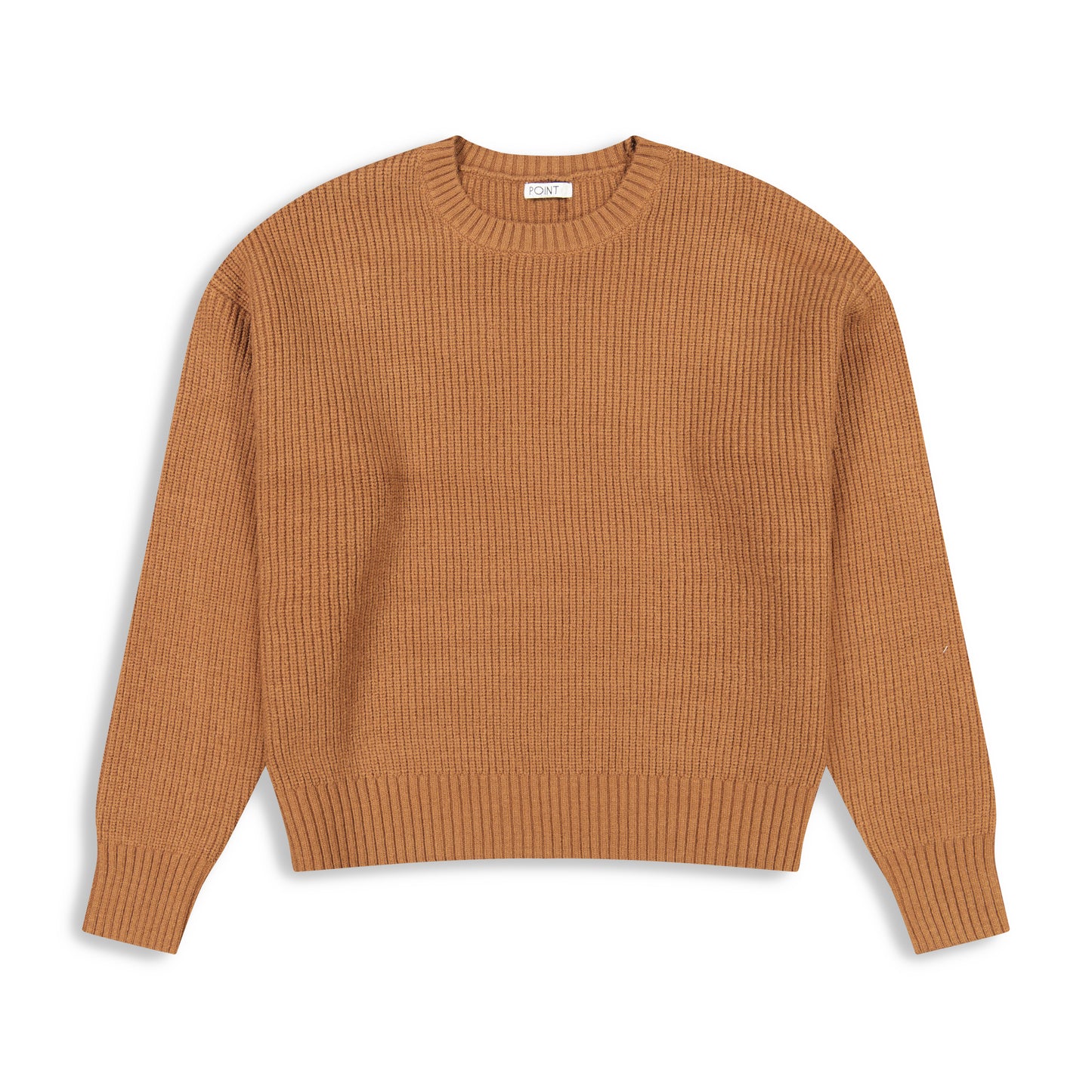 point chunky crew sweater