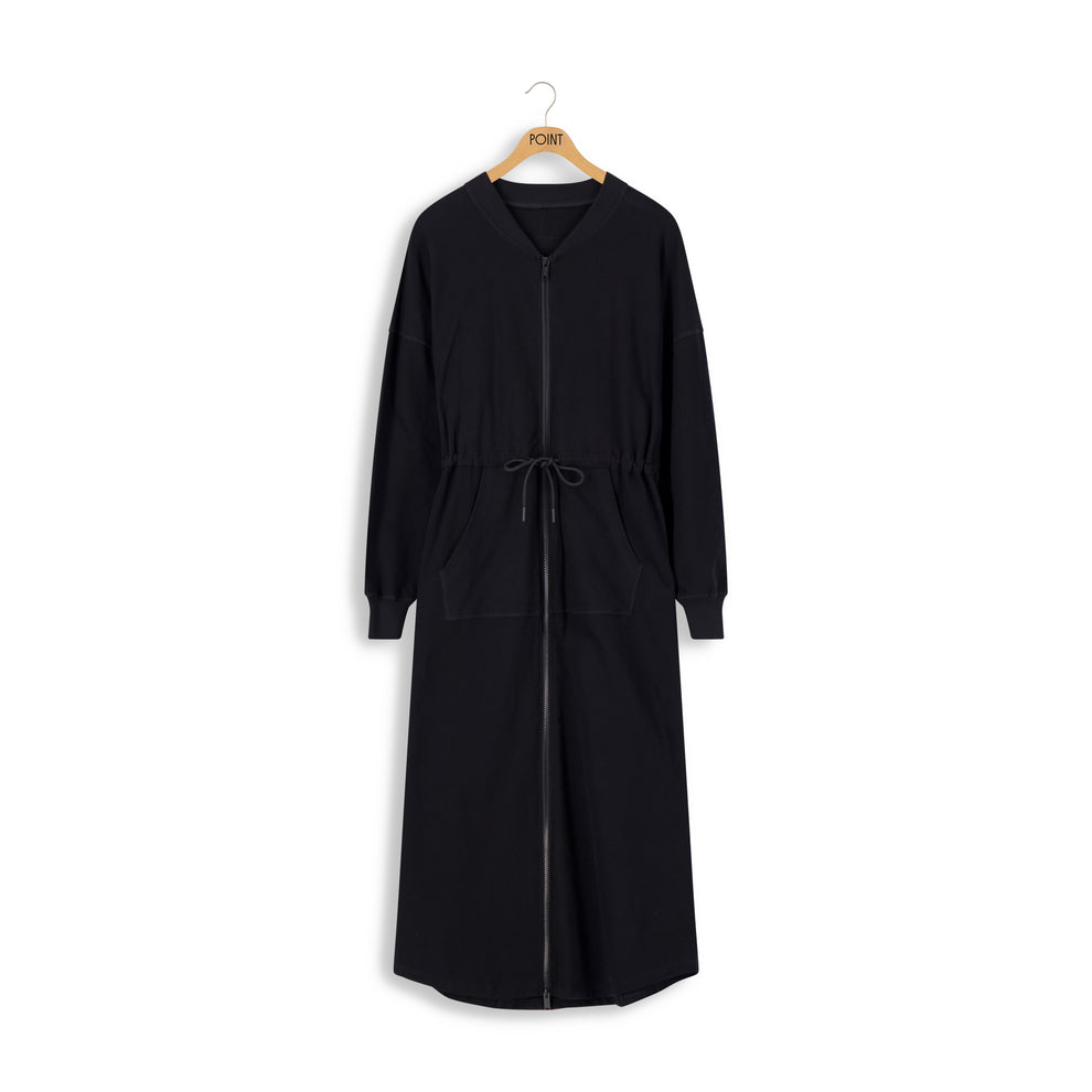 slim fit dress slacks Cotton Hoodie Maxi Dress – NOOR COUTURE main image 0