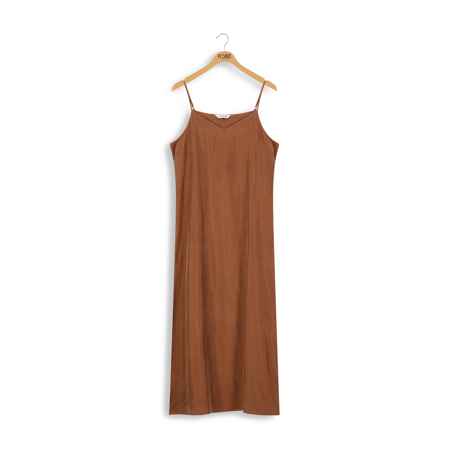 point suede aline slip dress