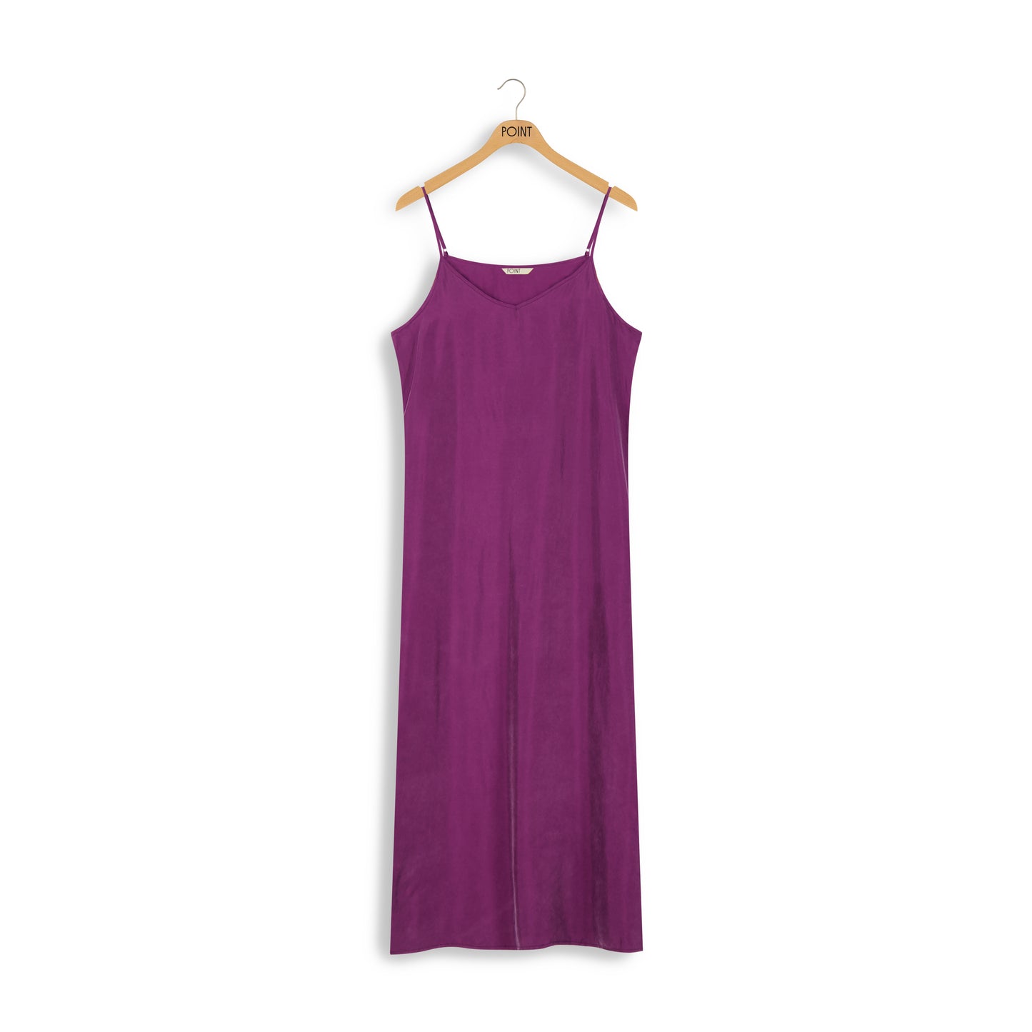 point suede aline slip dress