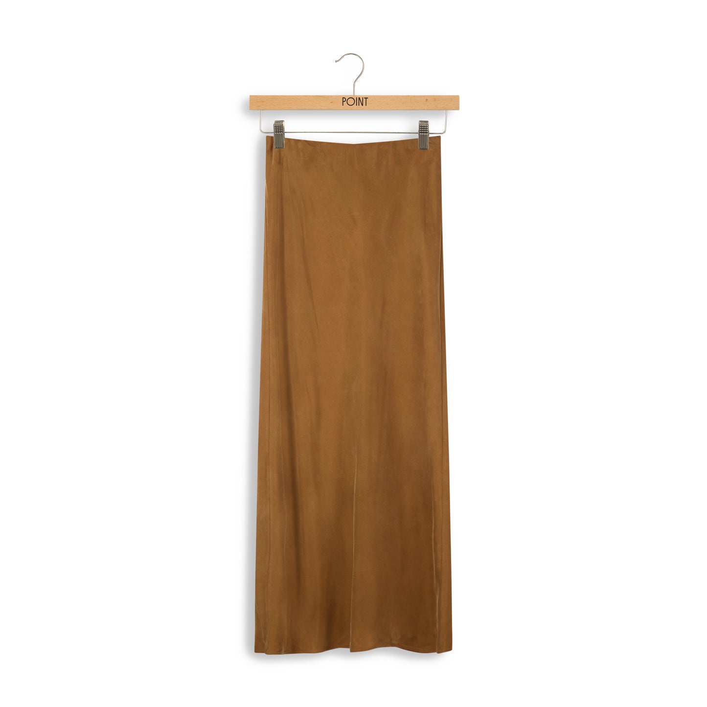 point suede straight skirt