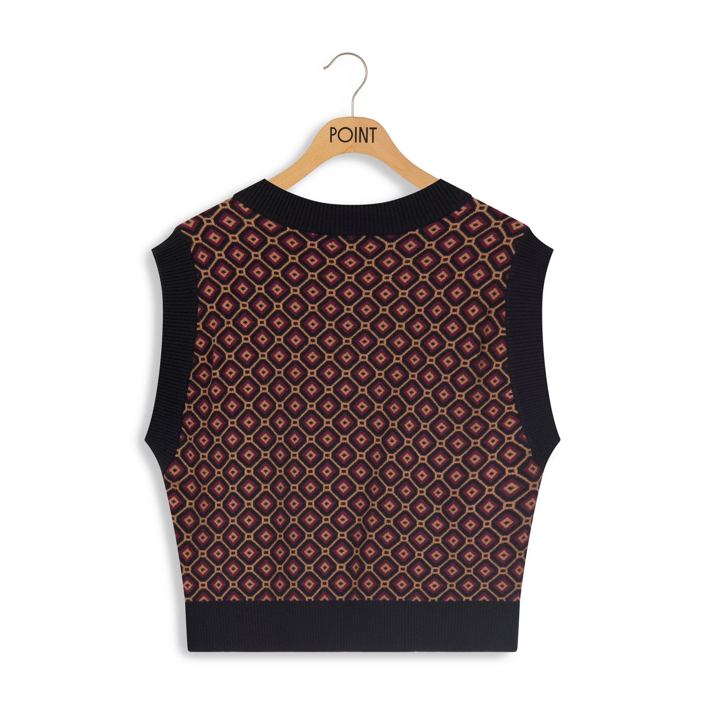 point jacquard vest