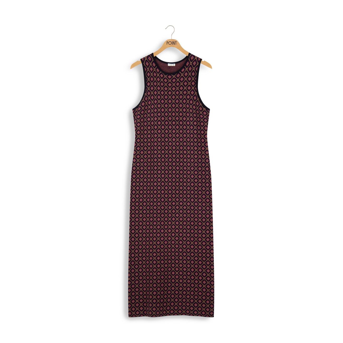 point jacquard straight dress