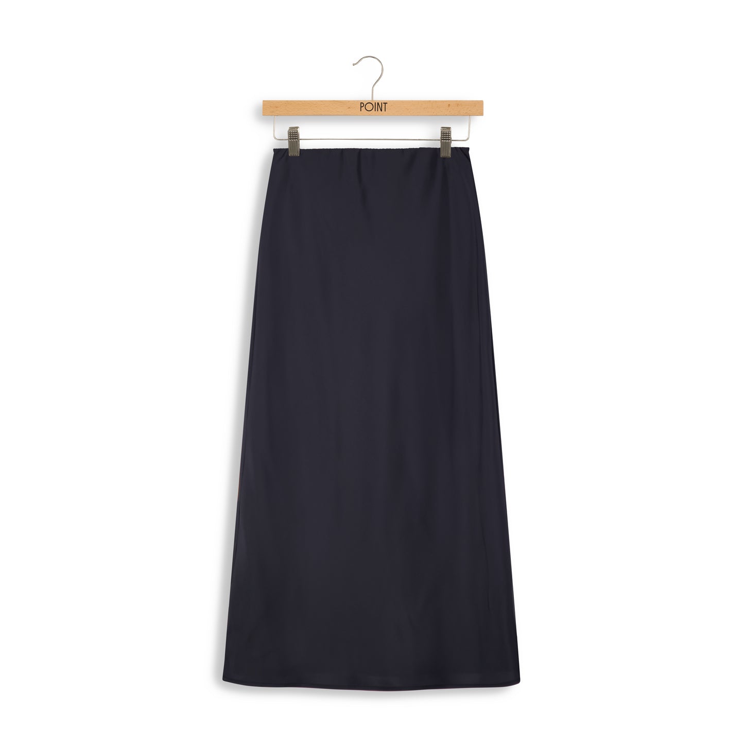 point satin slip skirt