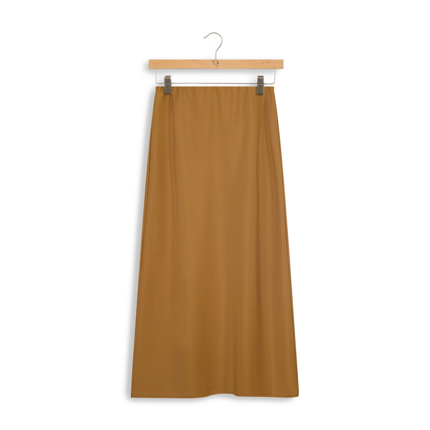 point satin slip skirt