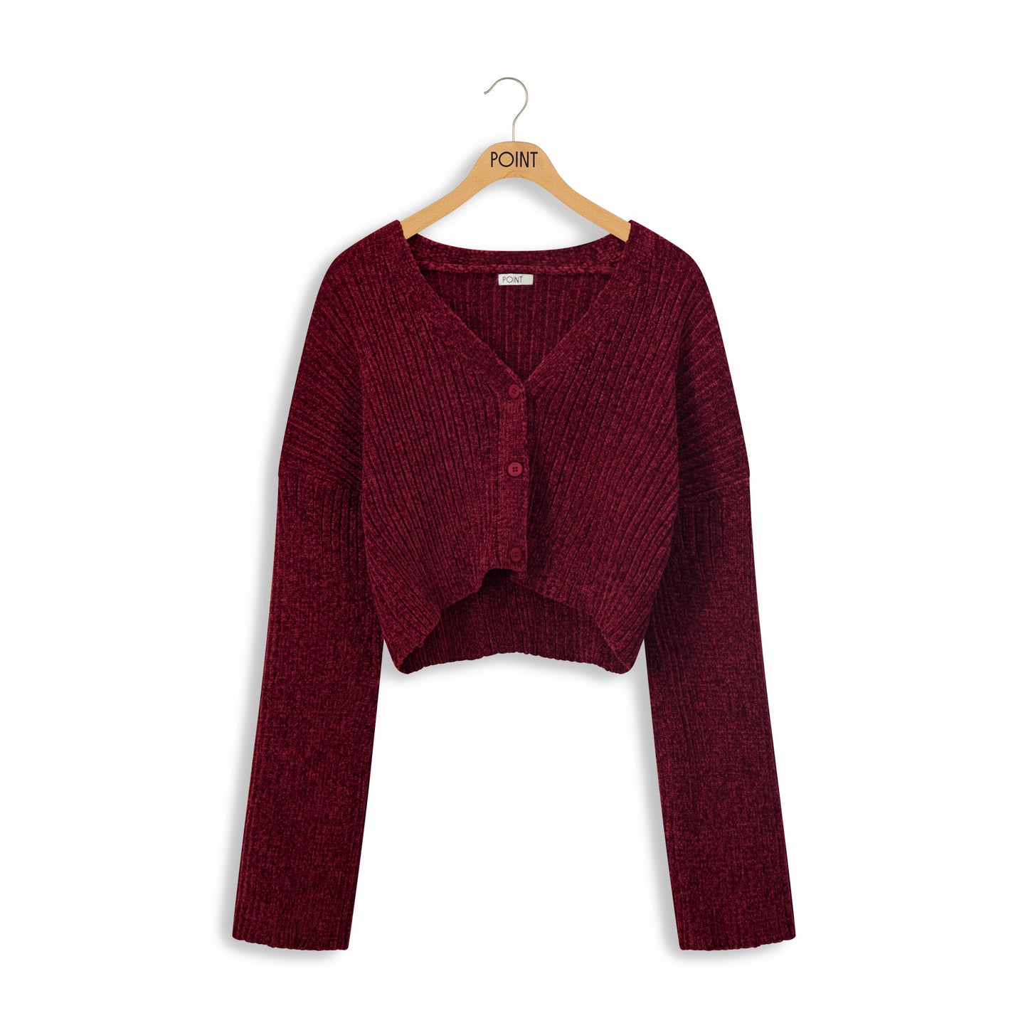 point chenille cardi