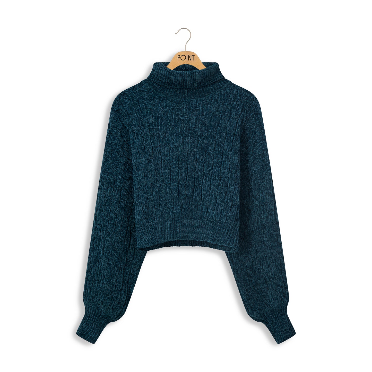 point chenille turtleneck