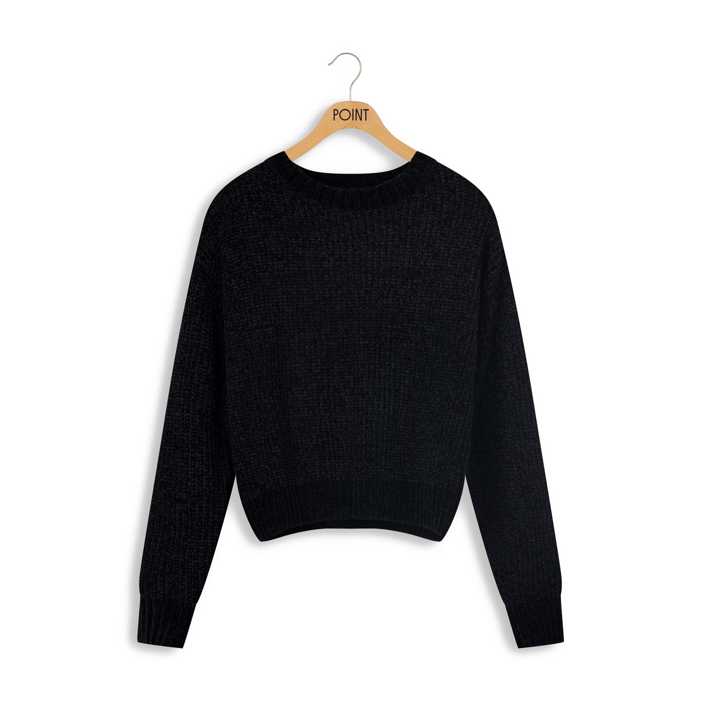 point chenille pull over