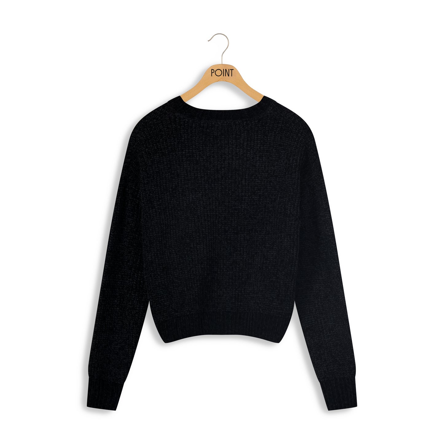 point chenille pull over