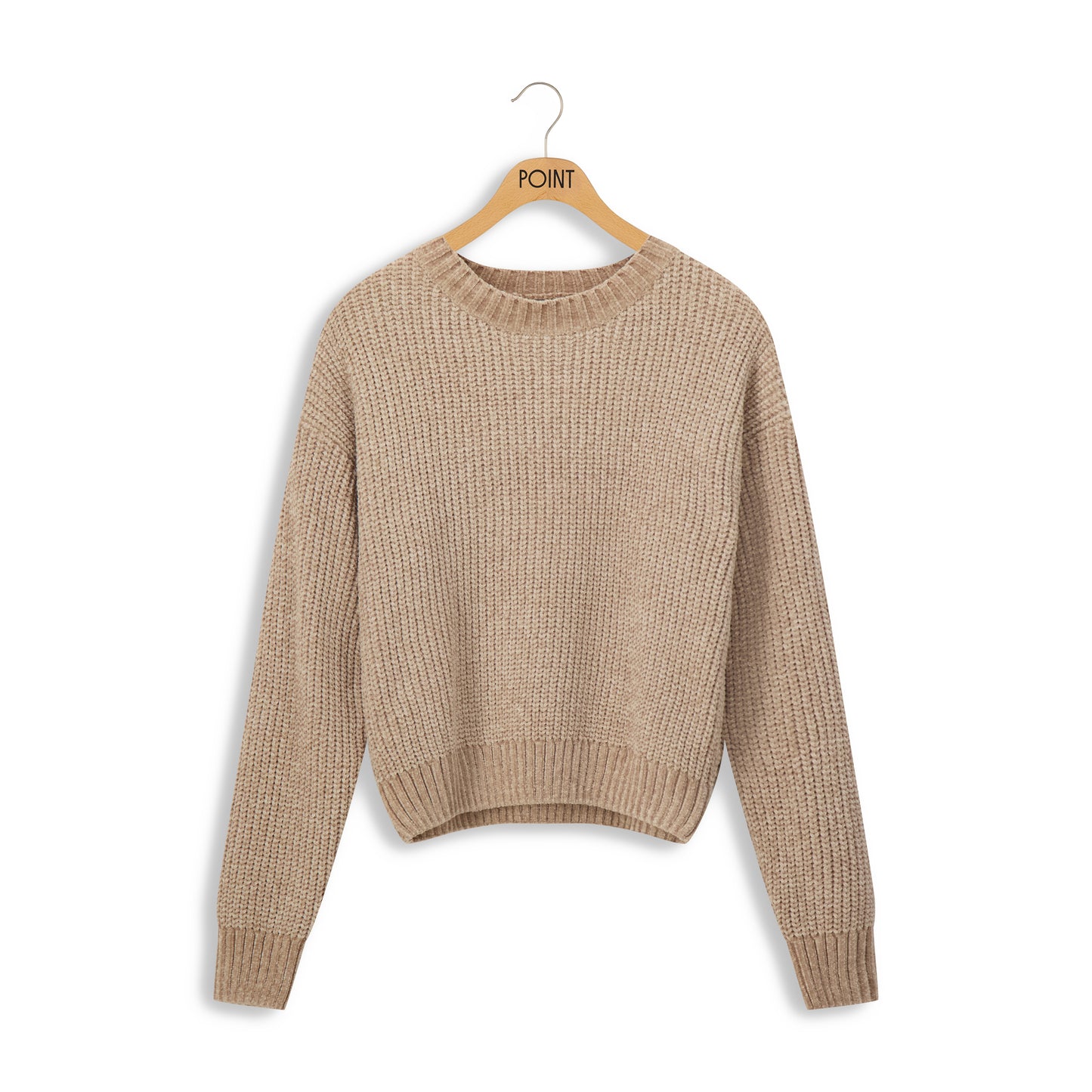 point chenille pull over