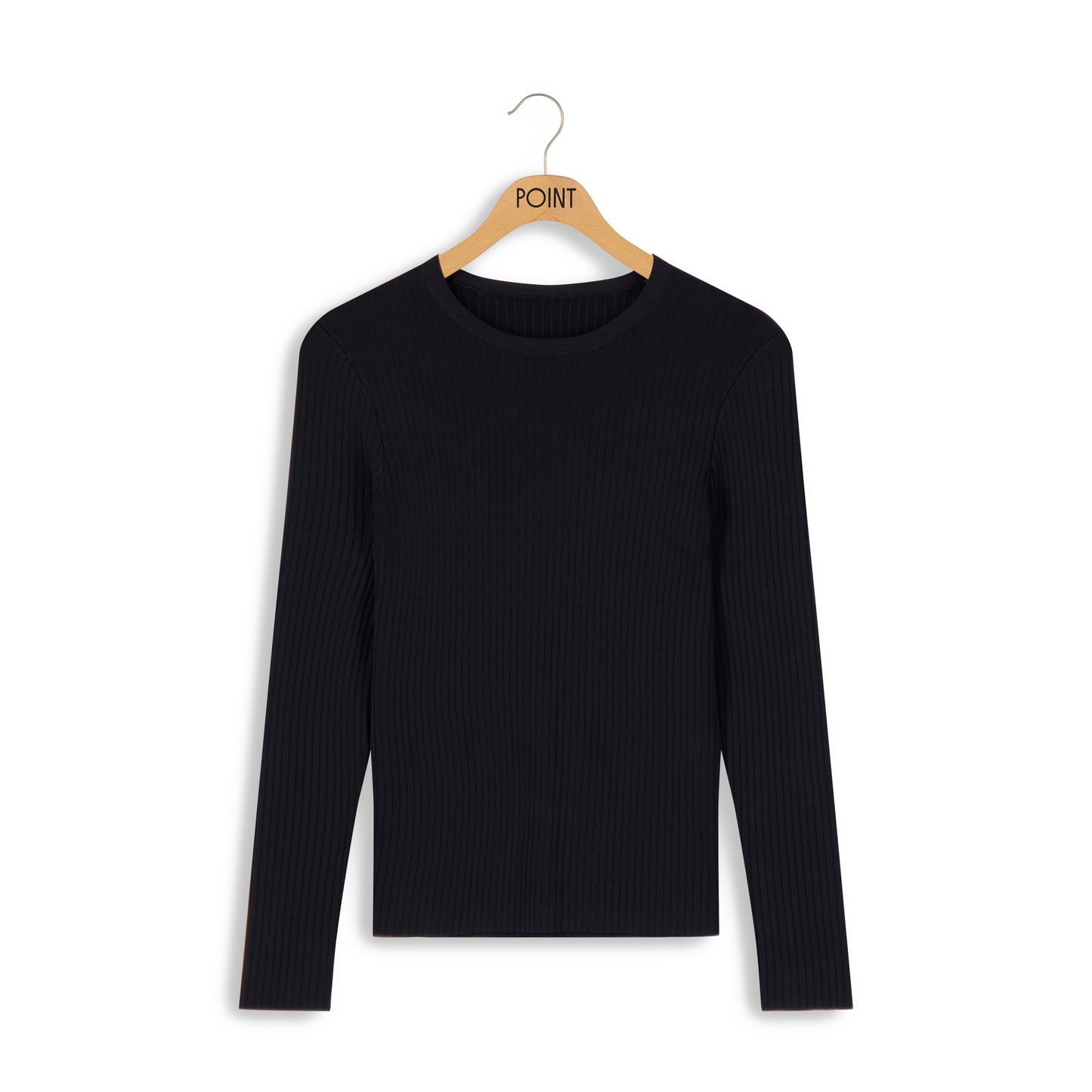 point luxe ribbed crewneck