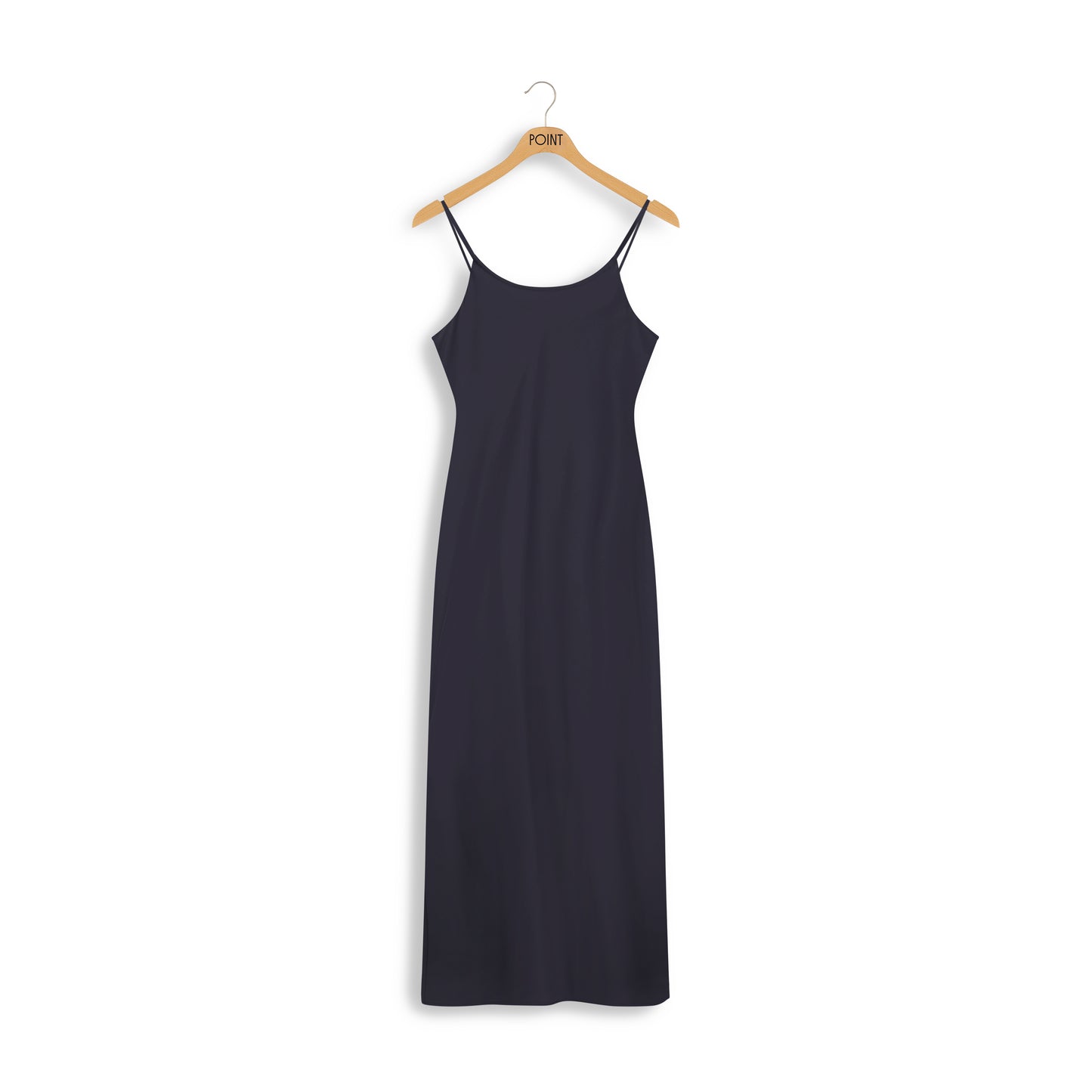 Point satin slip dress