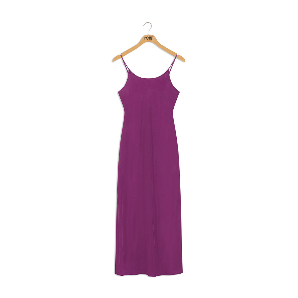 purple suede dress Purple Velvet V-Neck Dress