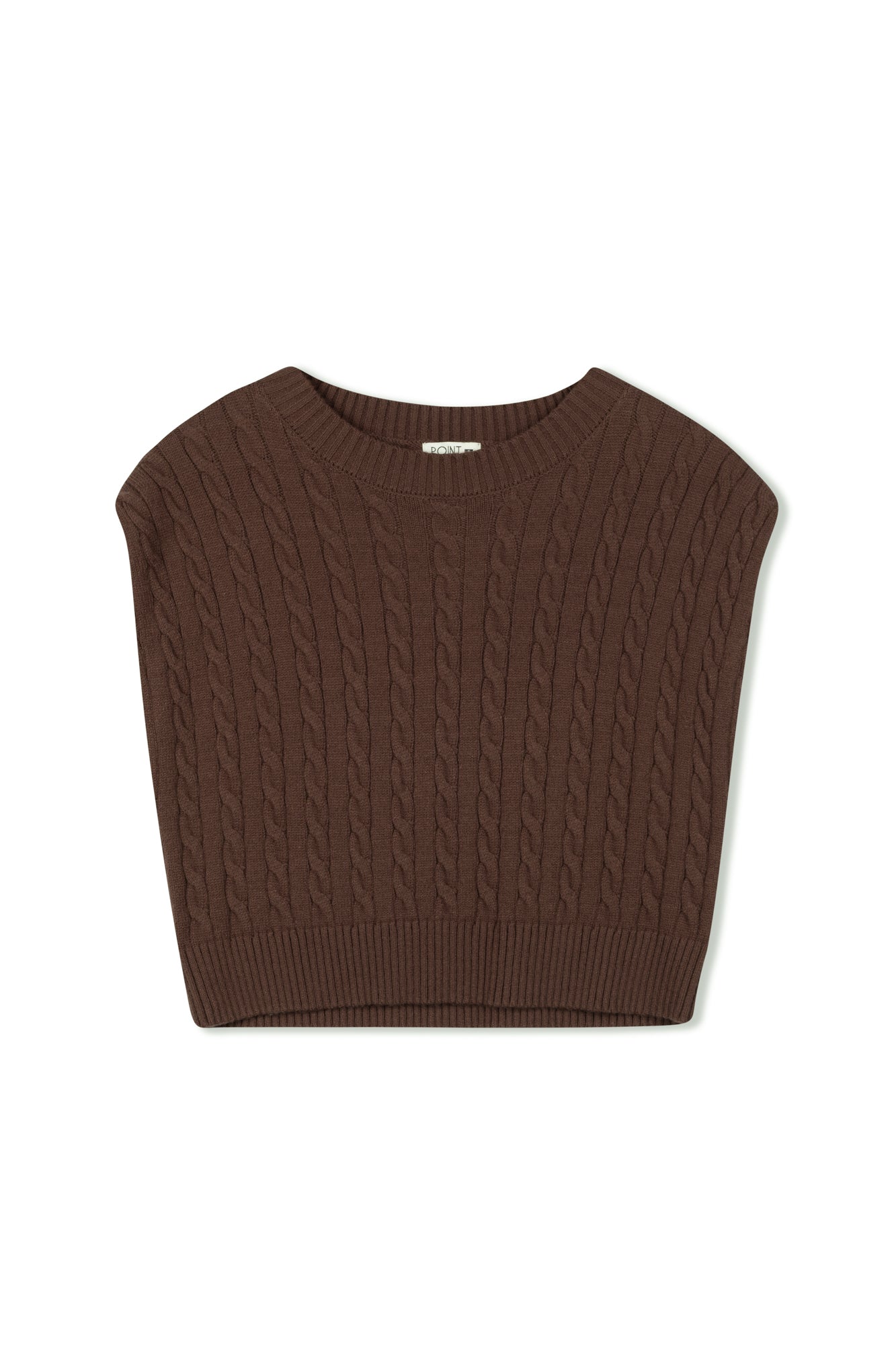 Point Cable Knit Vest